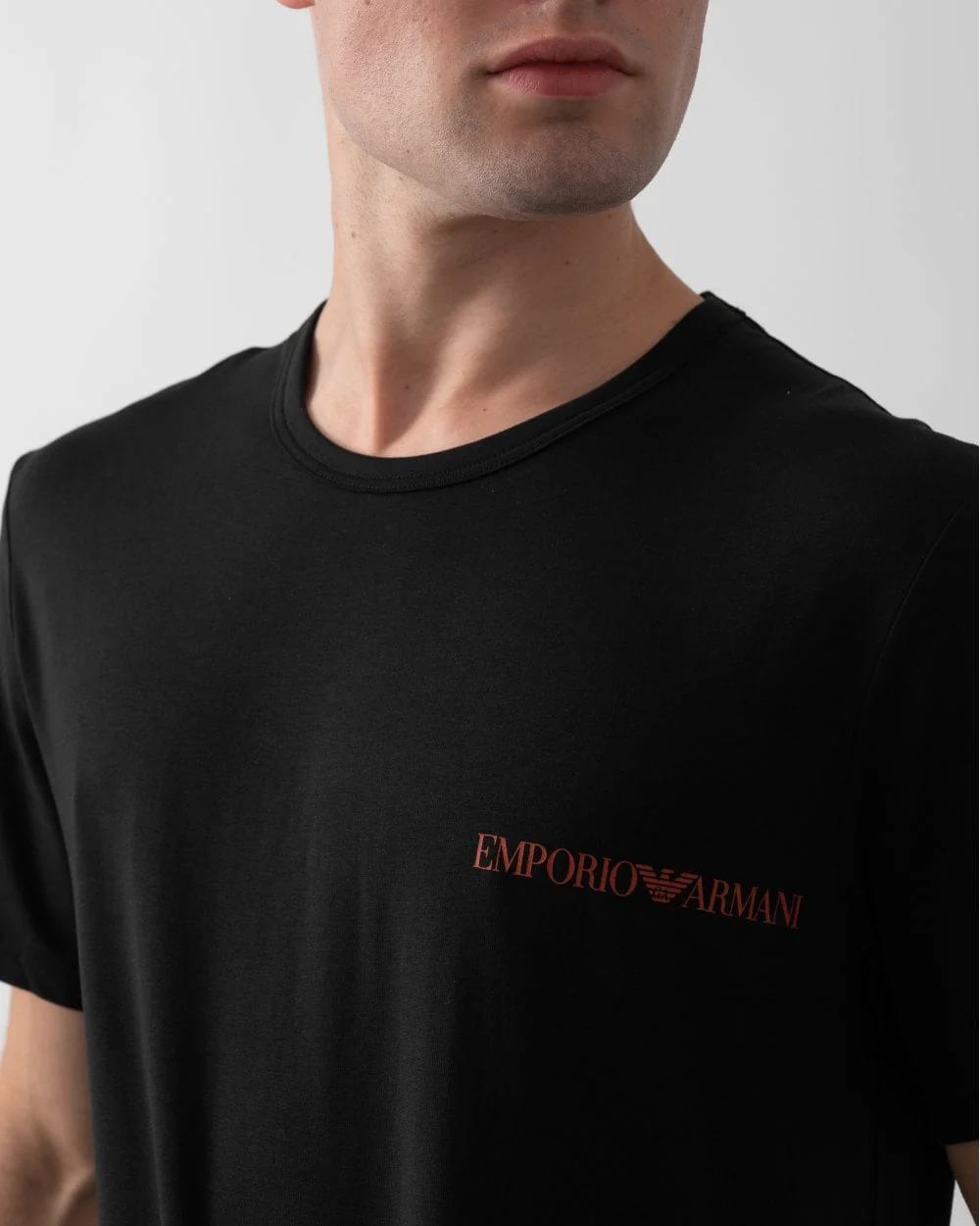 Emporio Armani Mens Knit 2-Pack Crew Neck Loungewear T-Shirts 111267-4F717 - Image 2