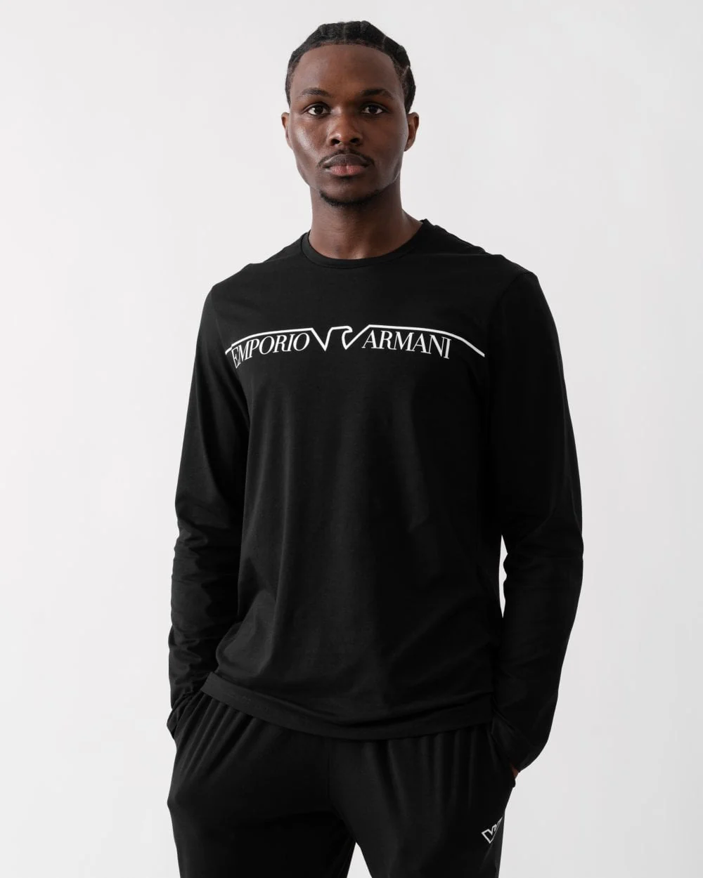Emporio Armani Mens Knit Long Pyjamas - Image 3