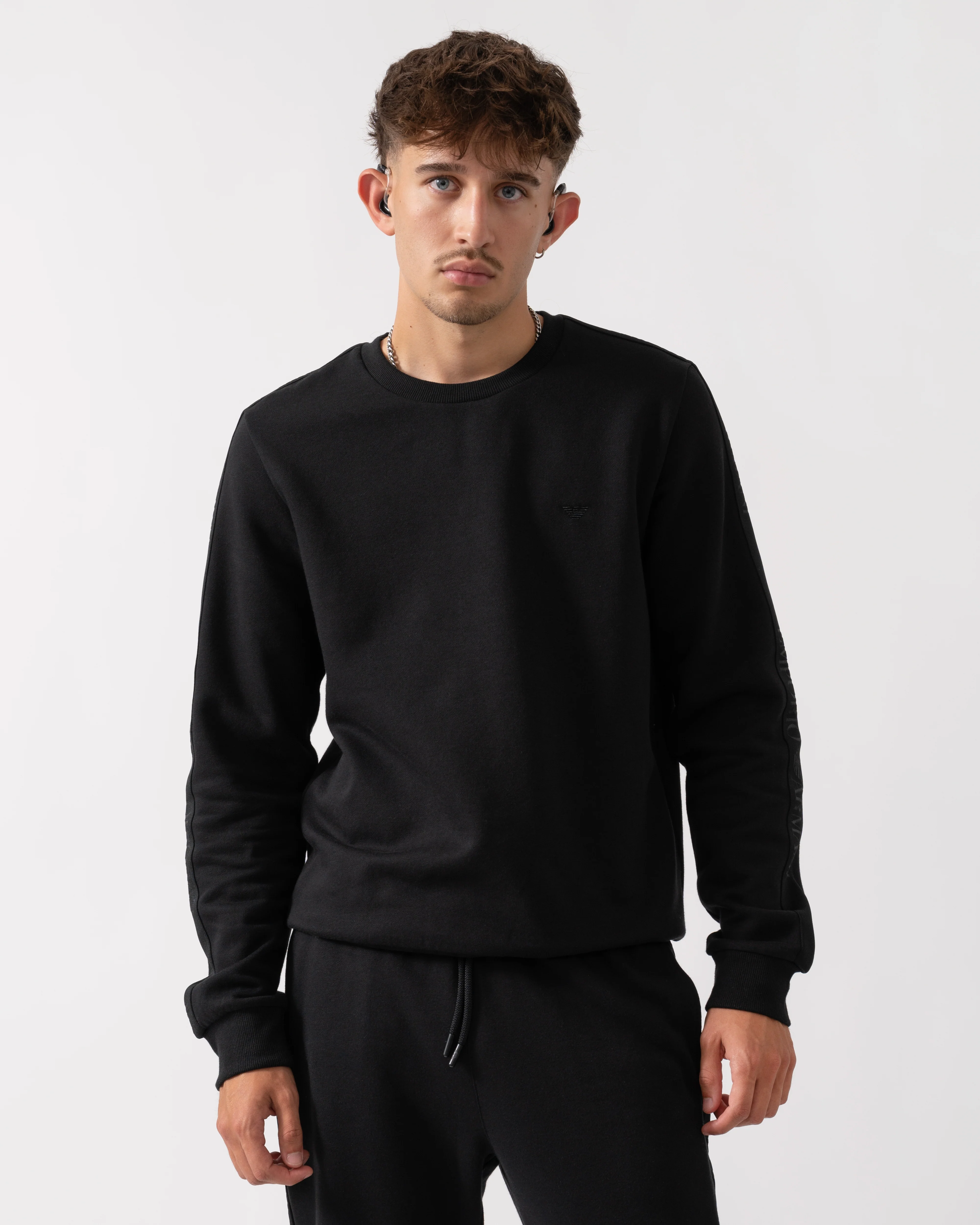 Emporio Armani Mens Loungewear Tracksuit - Black UC001 - Image 3