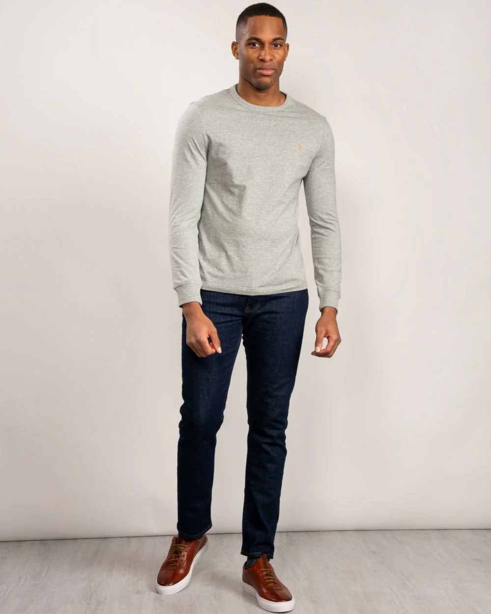Farah Worth Mens Long Sleeve Crew Neck T-Shirt - Image 5