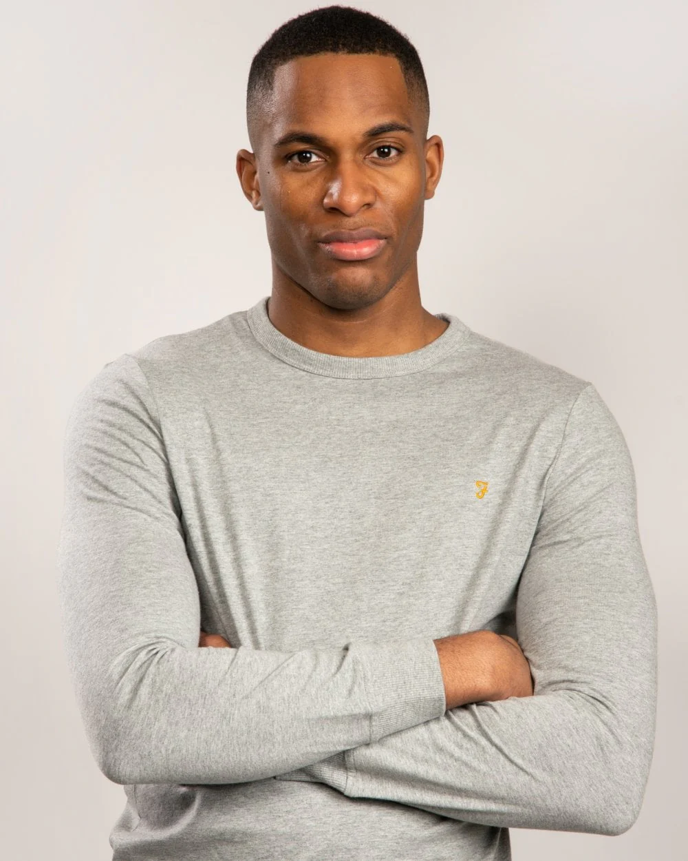 Farah Worth Mens Long Sleeve Crew Neck T-Shirt - Image 6