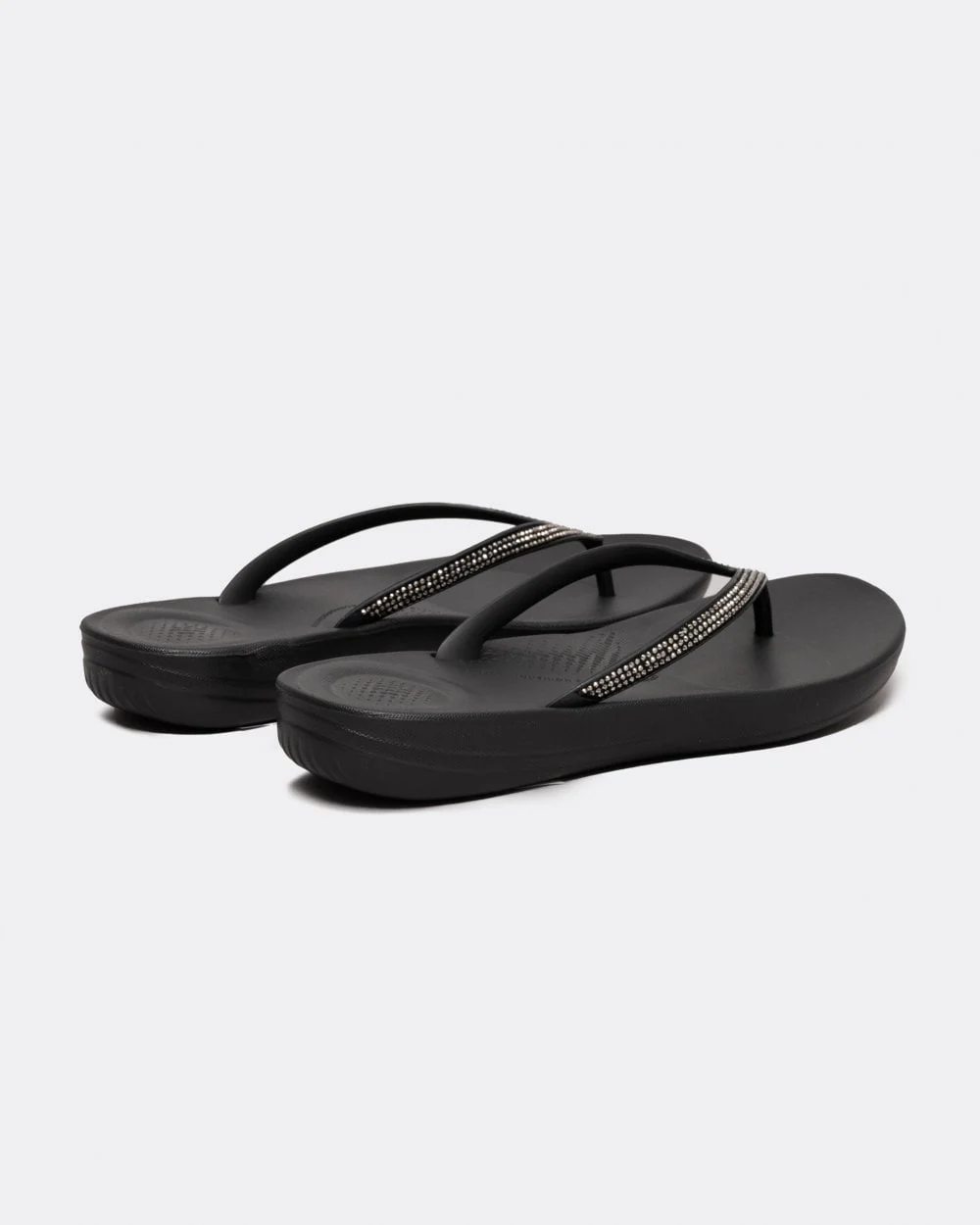 FitFlop IQushion Sparkle Womens Flip-Flop - Black 001 - Image 3