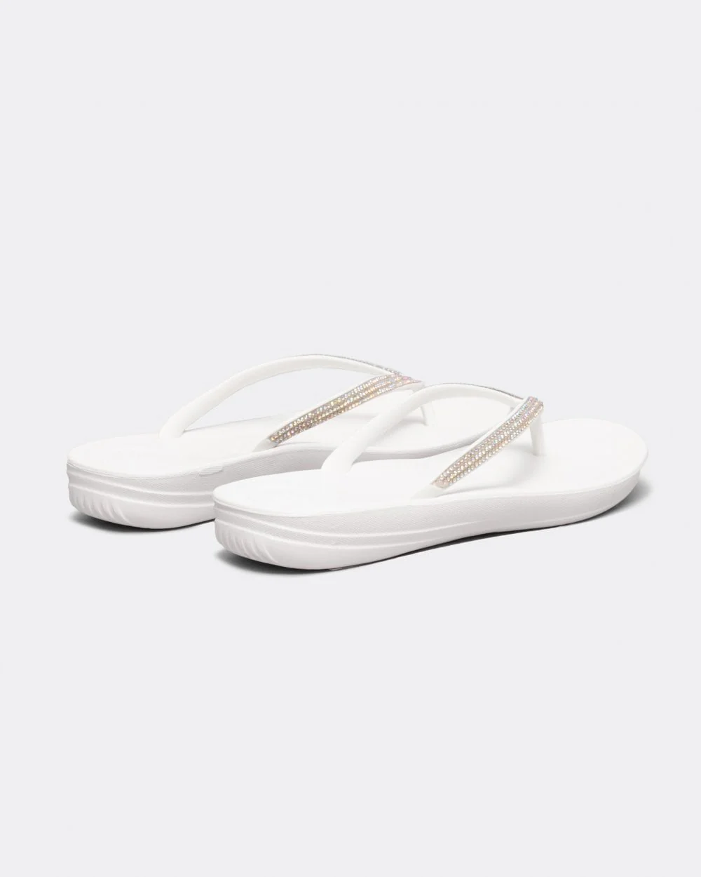FitFlop IQushion Sparkle Womens Flip-Flop - Urban White 194 - Image 3