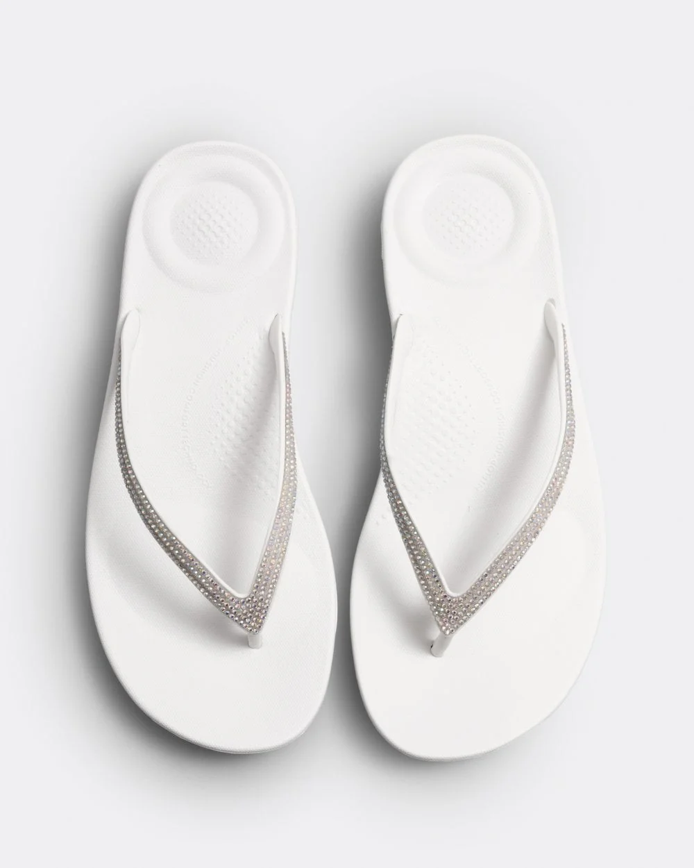 FitFlop IQushion Sparkle Womens Flip-Flop - Urban White 194 - Image 6