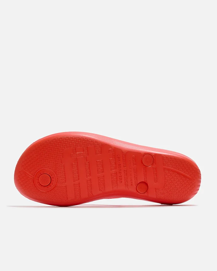 FitFlop Iqushion Womens Ergonomic Flip-Flops - Cherry Tomato D49 - Image 4