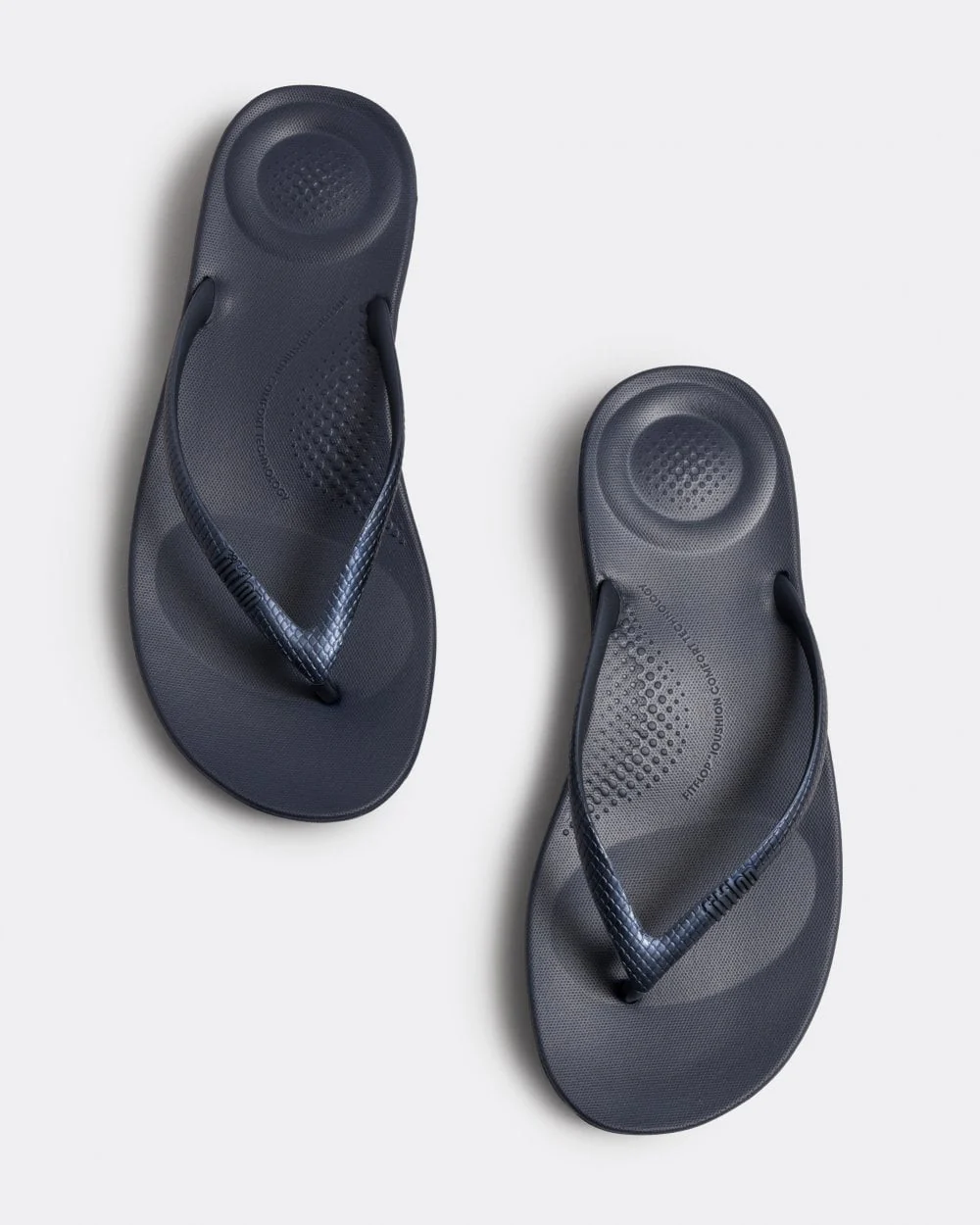 FitFlop Iqushion Womens Ergonomic Flip-Flops - Midnight Navy 399 - Image 5