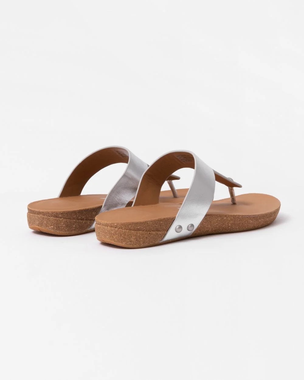 FitFlop IQushion Womens Metallic-Leather Toe-Post Sandals - Image 3