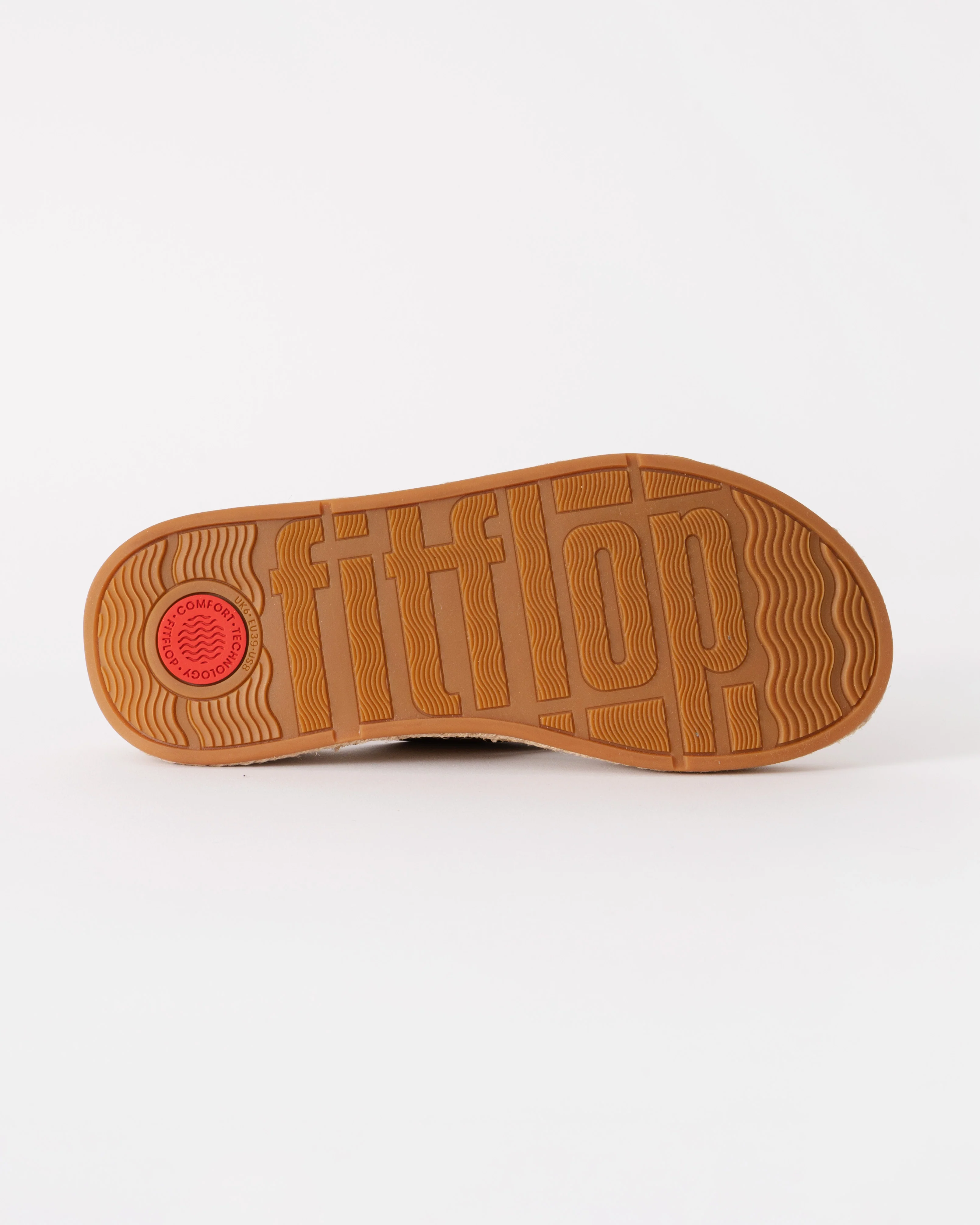 FitFlop Womens F-Mode Espadrille Leather Flatform T/Post Sandals - Image 6