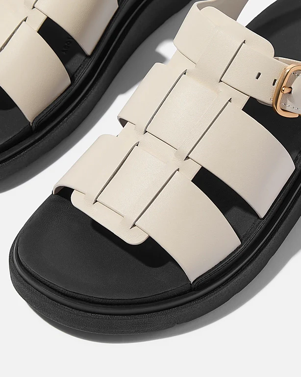 FitFlop Womens Gen-FF Leather Fisherman Sandals - Paris Beige A99 - Image 3