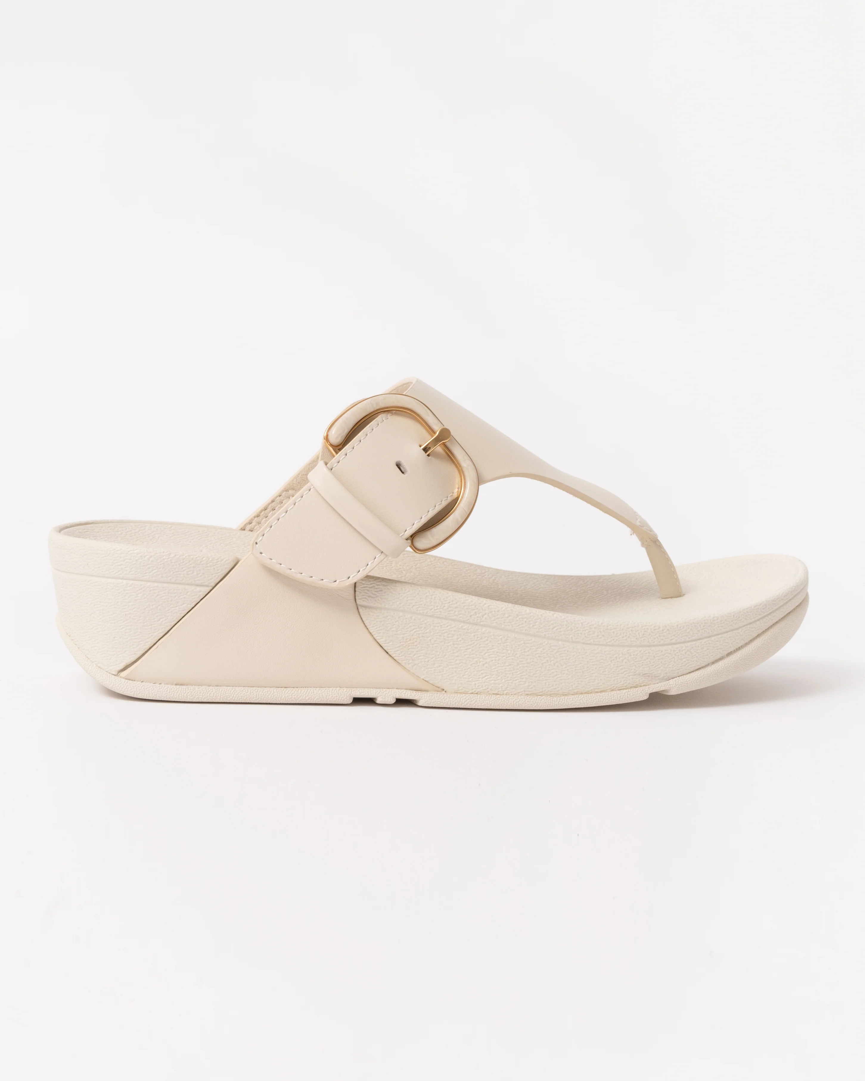 FitFlop Womens Lulu Resin-Buckle Leather Toe-Post Sandals - Image 4