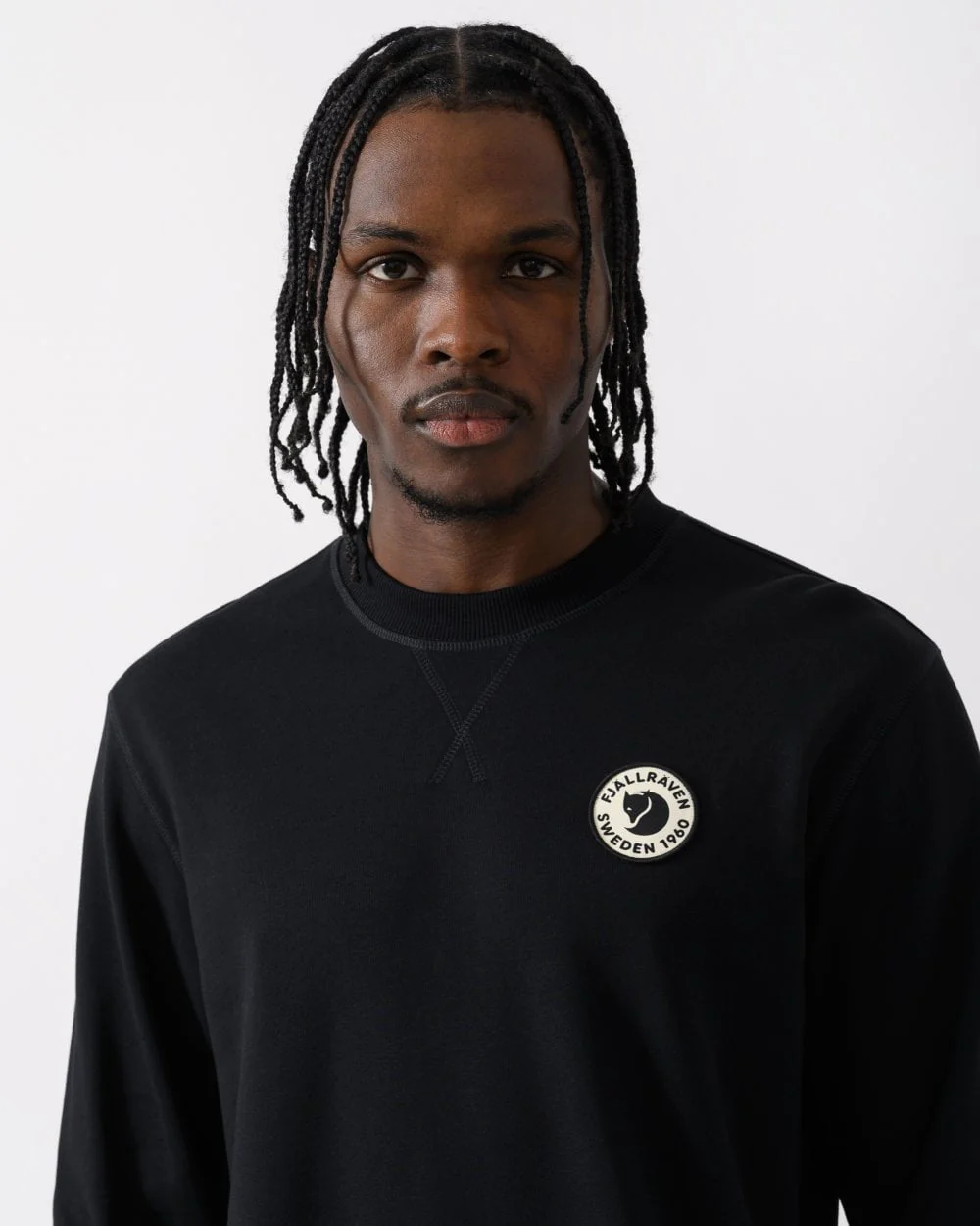 Fjallraven 1960 Logo Badge Mens Sweatshirt - Black 550 - Image 2