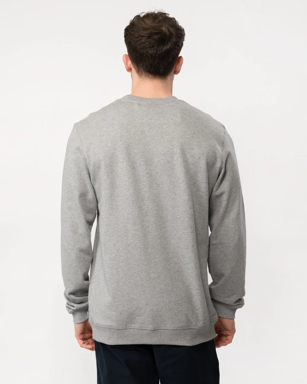 Fjallraven 1960 Logo Badge Mens Sweatshirt - Grey/Melange 020-999 - Image 4