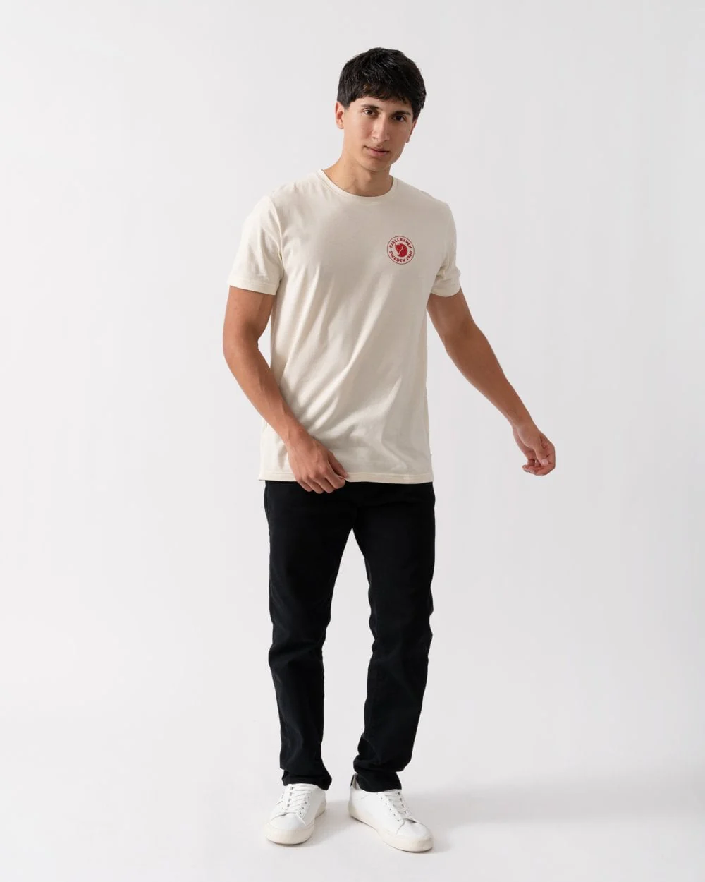 Fjallraven 1960 Logo Mens T-Shirt - Chalk White 113 - Image 3