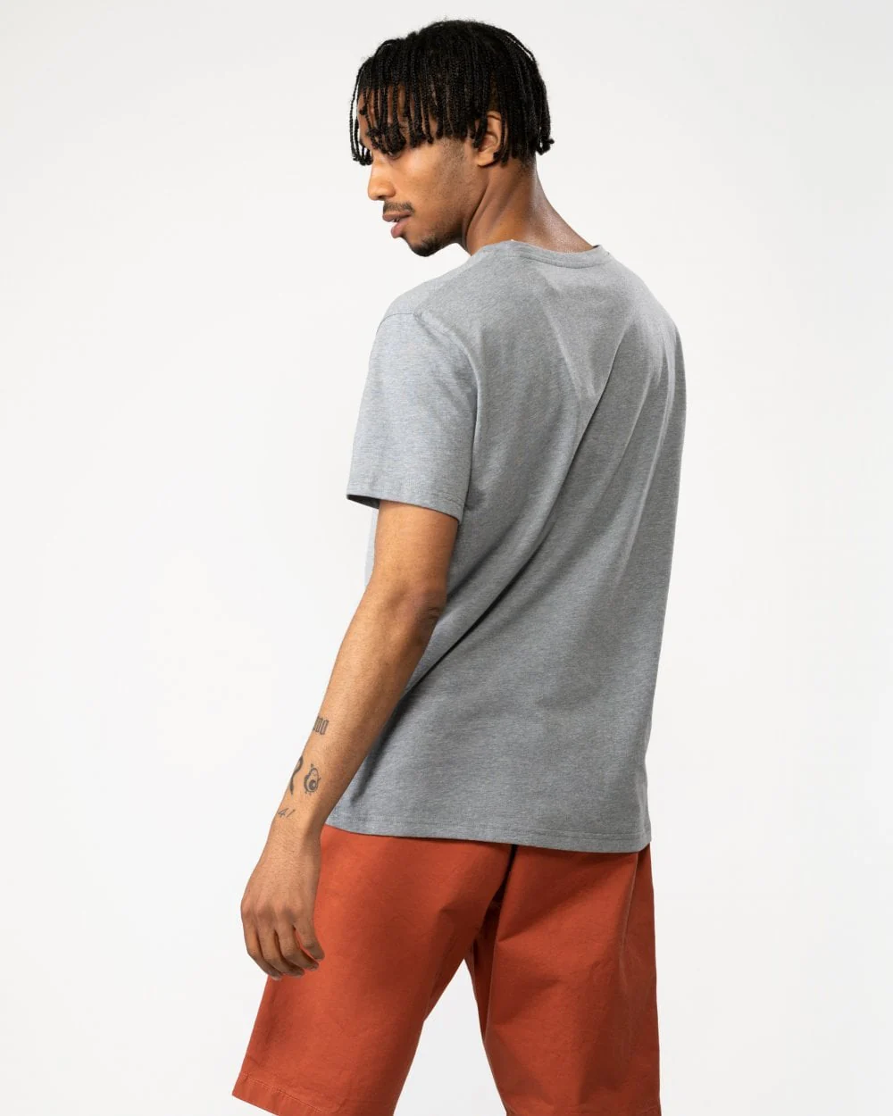 Fjallraven 1960 Logo Mens T-Shirt - Grey Melange 051 - Image 5
