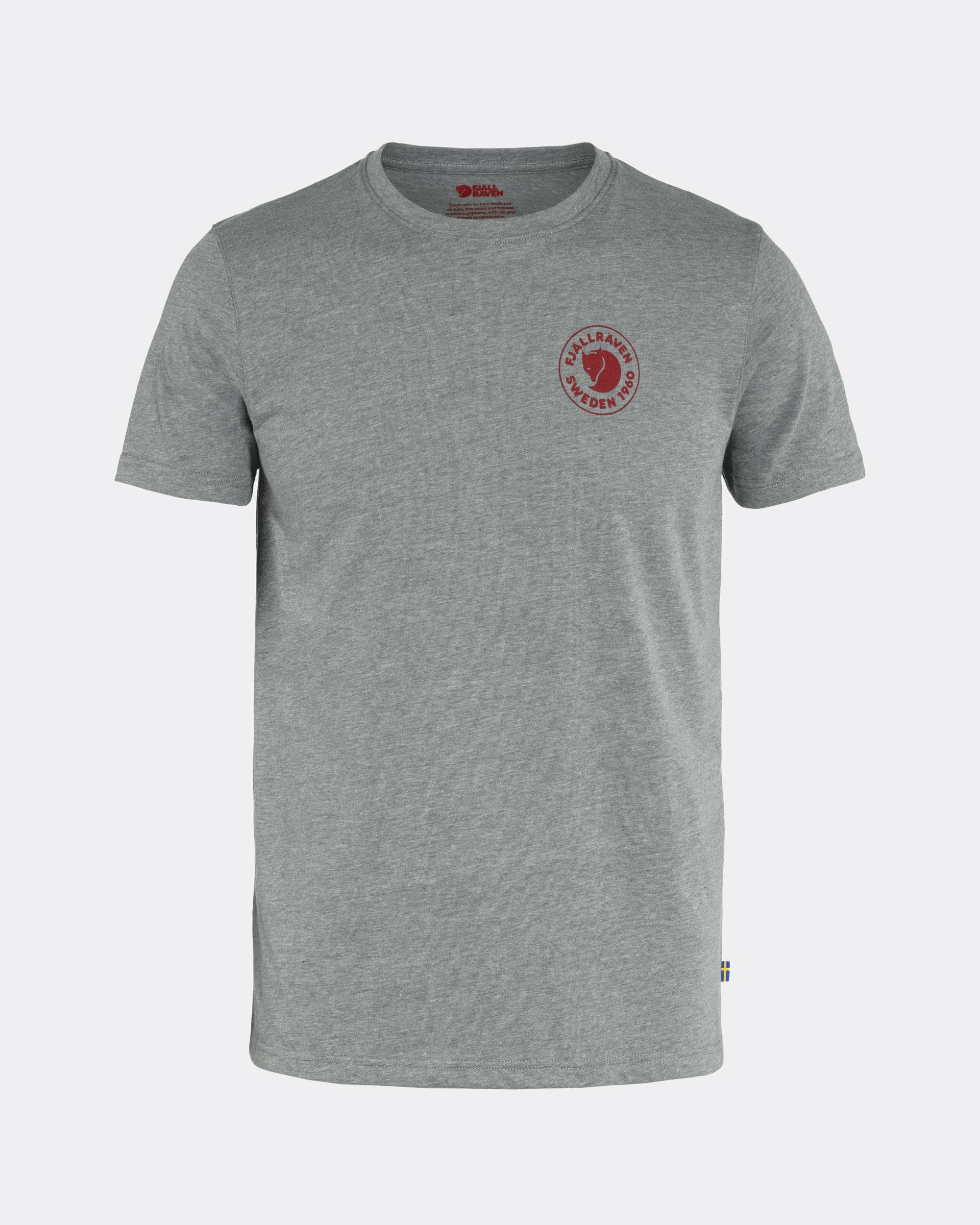 Fjallraven 1960 Logo Mens T-Shirt - Grey Melange 051 - Image 6