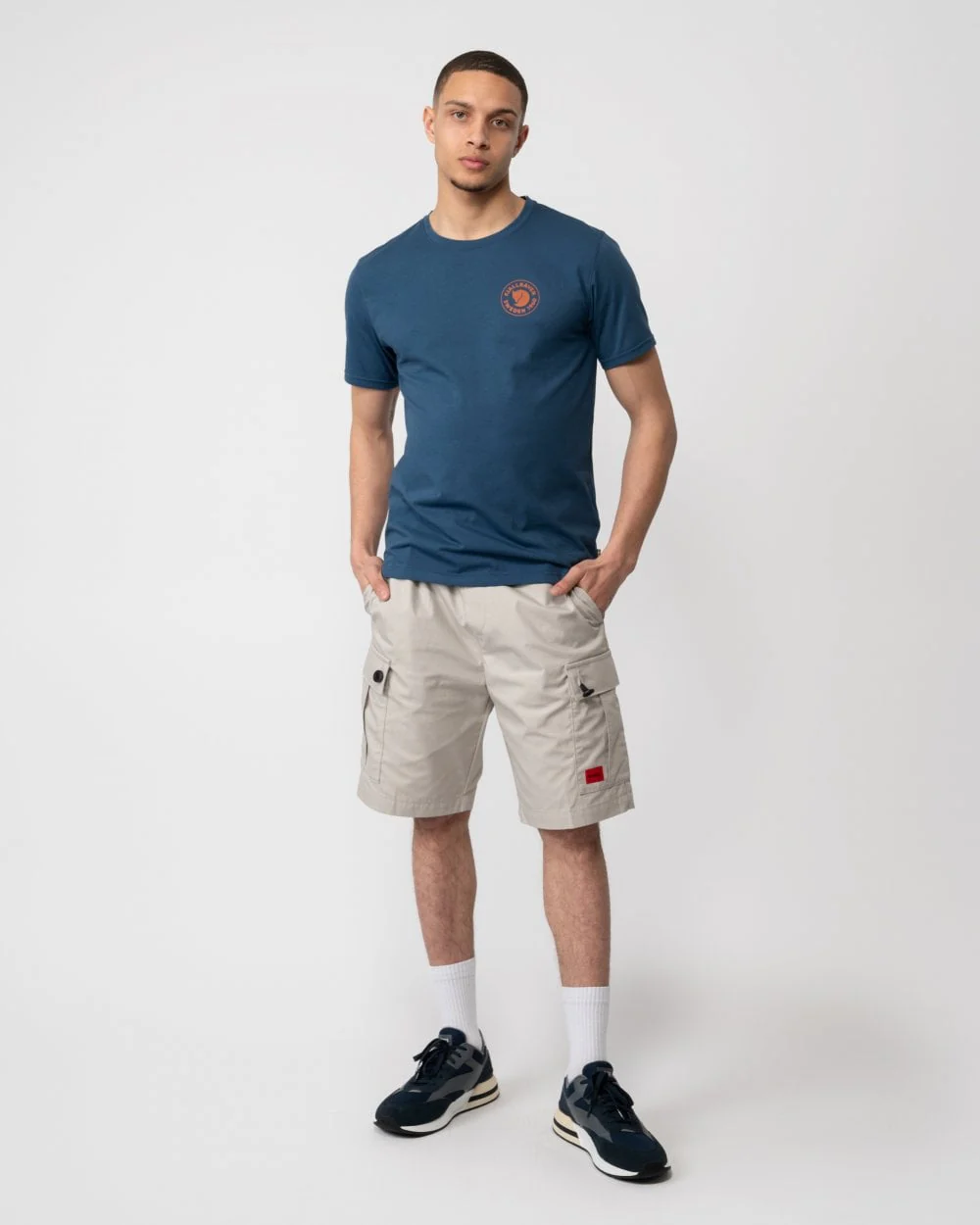 Fjallraven 1960 Logo Mens T-Shirt - Indigo Blue 534 - Image 3