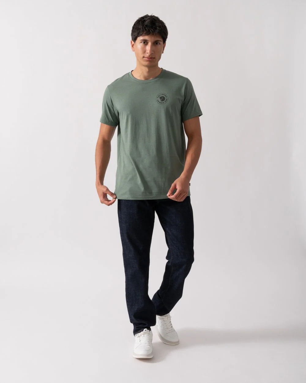 Fjallraven 1960 Logo Mens T-Shirt - Patina Green 614 - Image 3