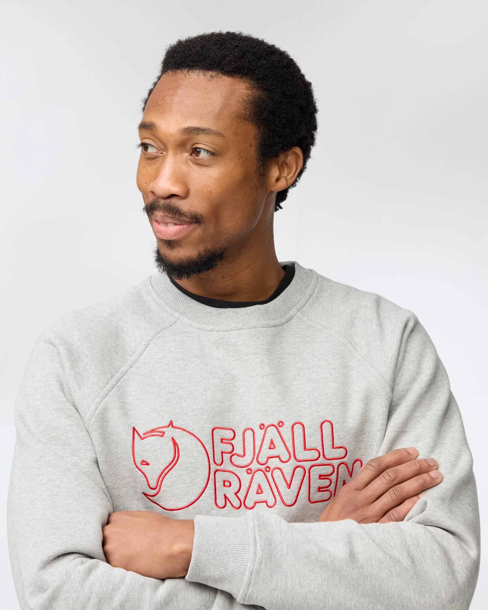 Fjallraven Classic Mens Sweatshirt - Grey-Melange 020-999 - Image 2