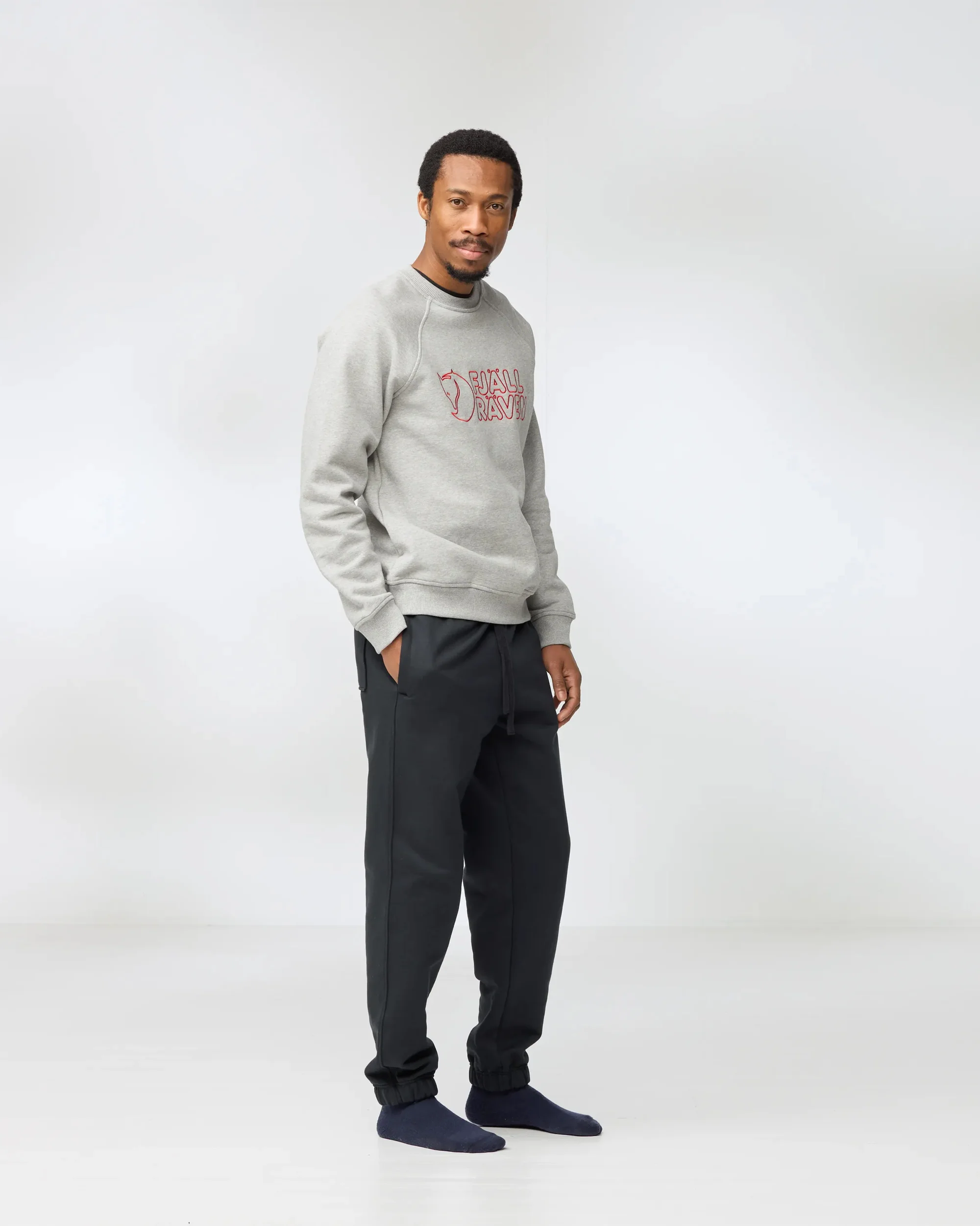 Fjallraven Classic Mens Sweatshirt - Grey-Melange 020-999 - Image 4