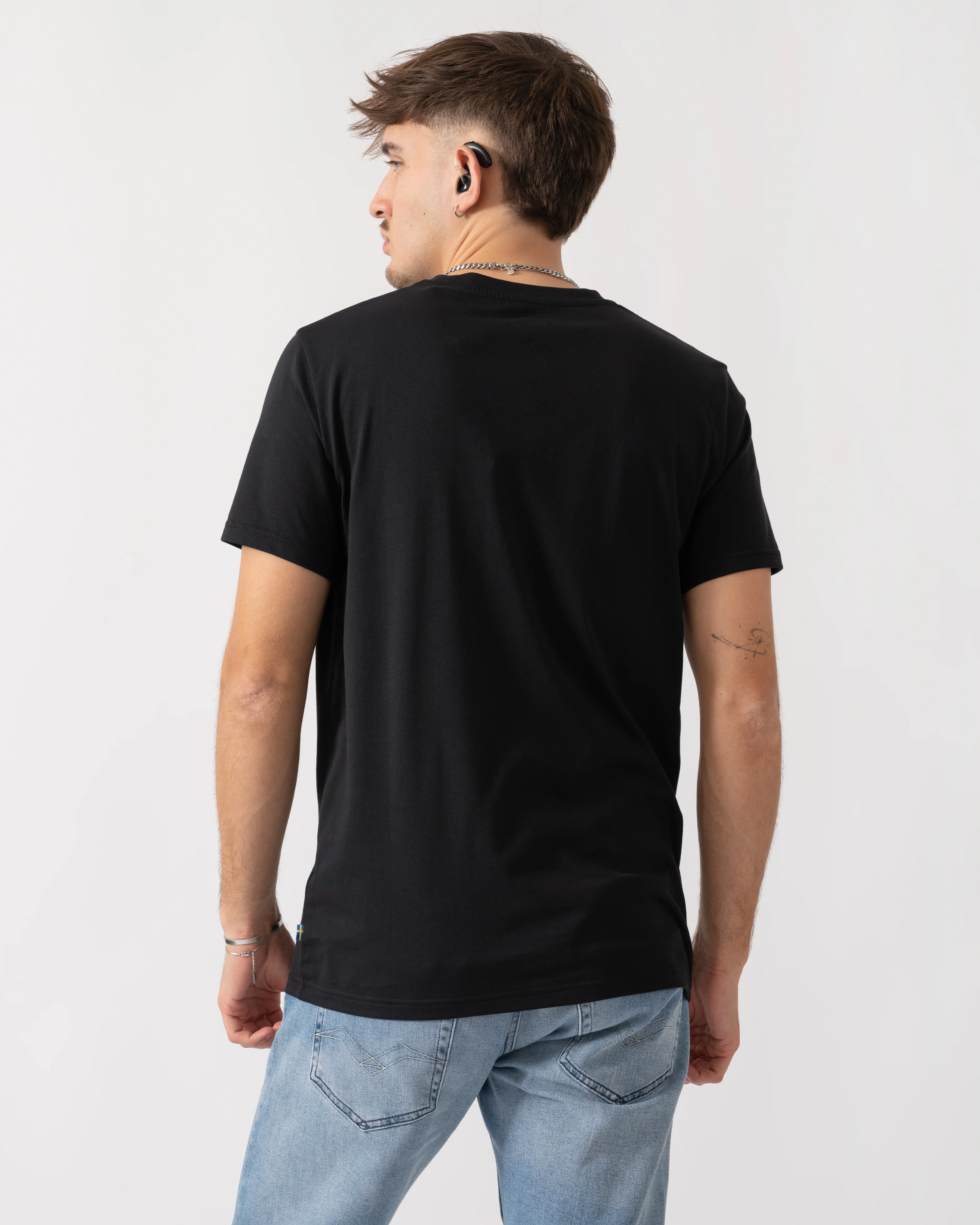 Fjallraven Fox Mens T-Shirt - Black 550 - Image 4