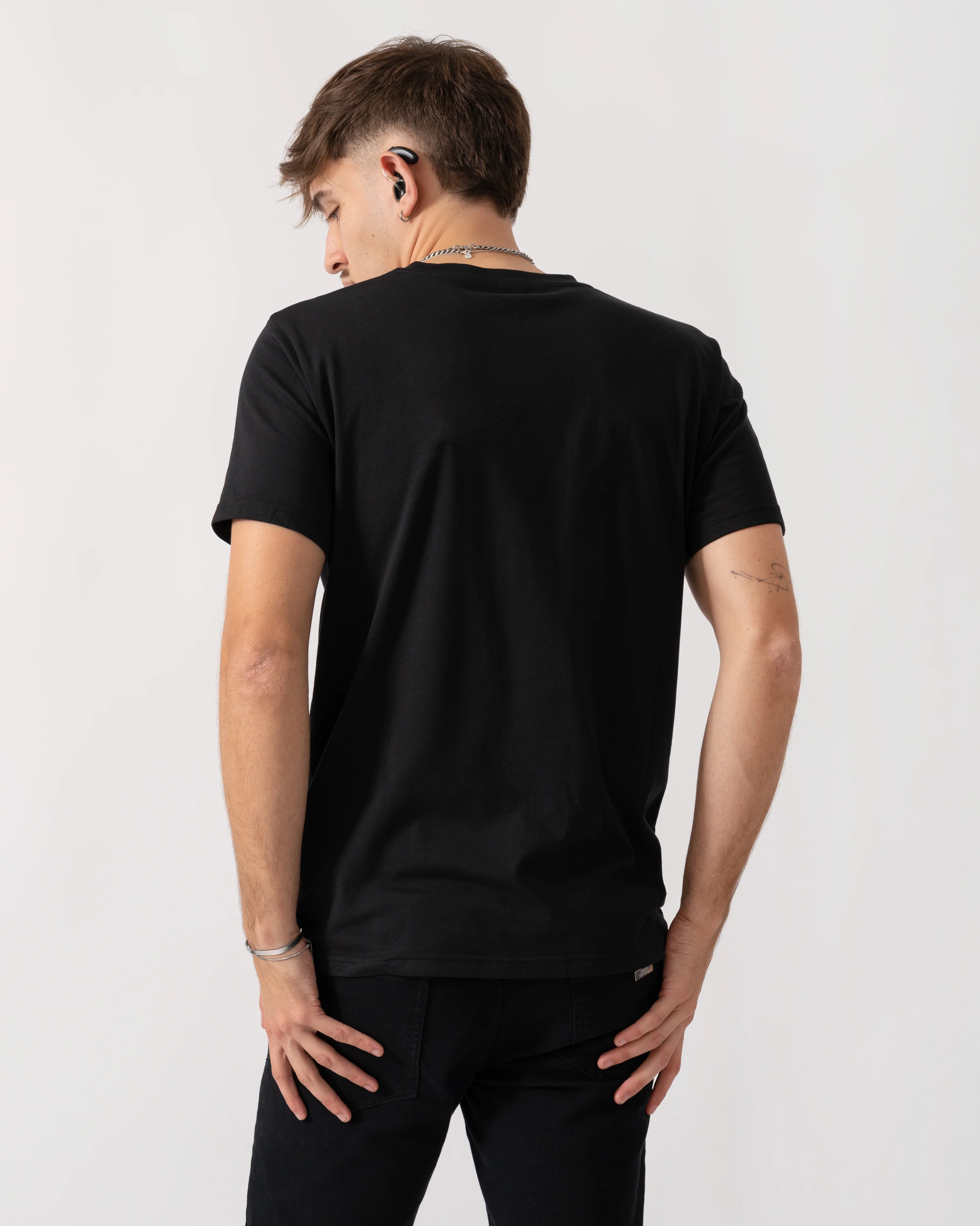 Fjallraven Logo Mens T-Shirt - Black 550 - Image 4