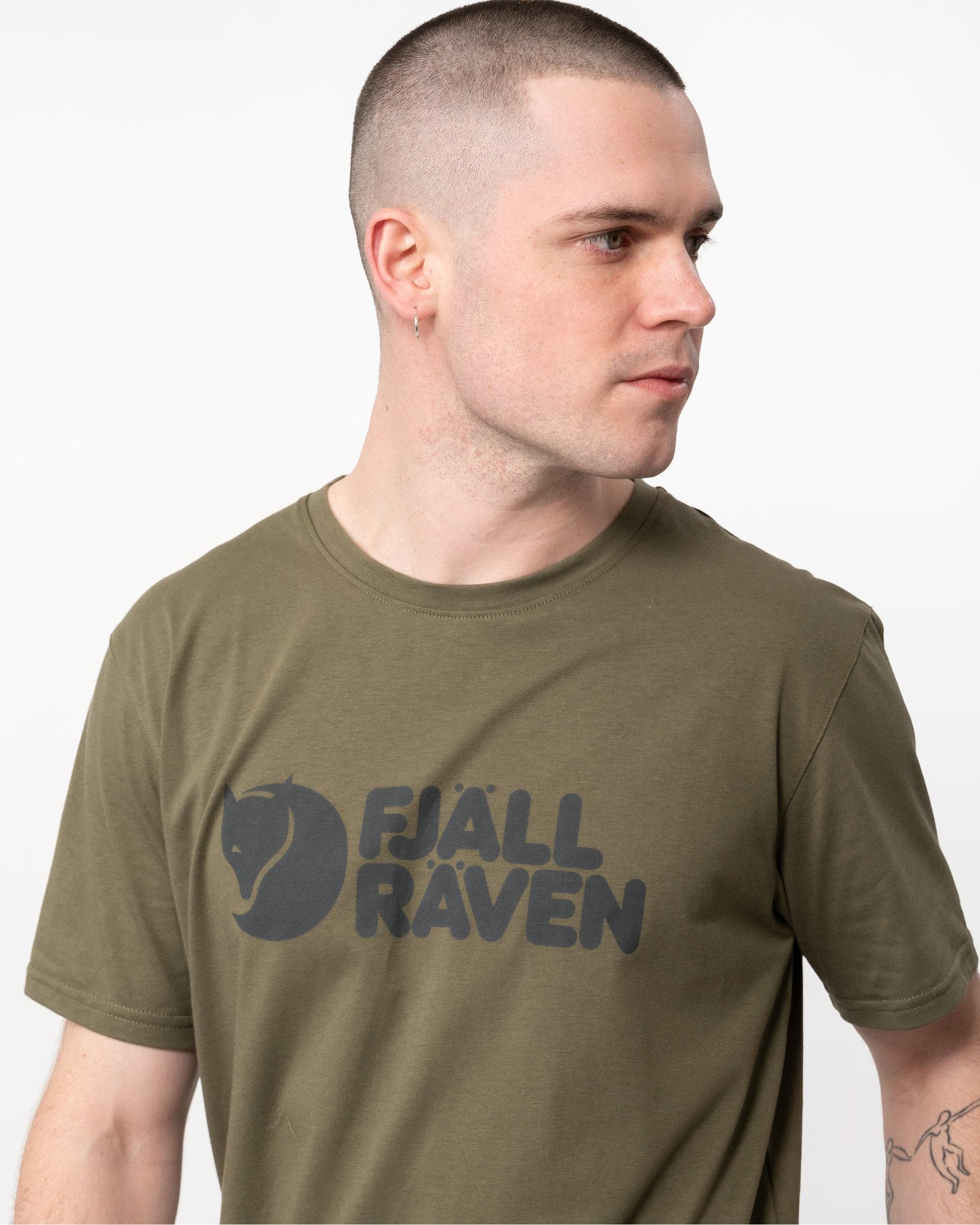 Fjallraven Logo Mens T-Shirt - Laurel Green 625 - Image 2
