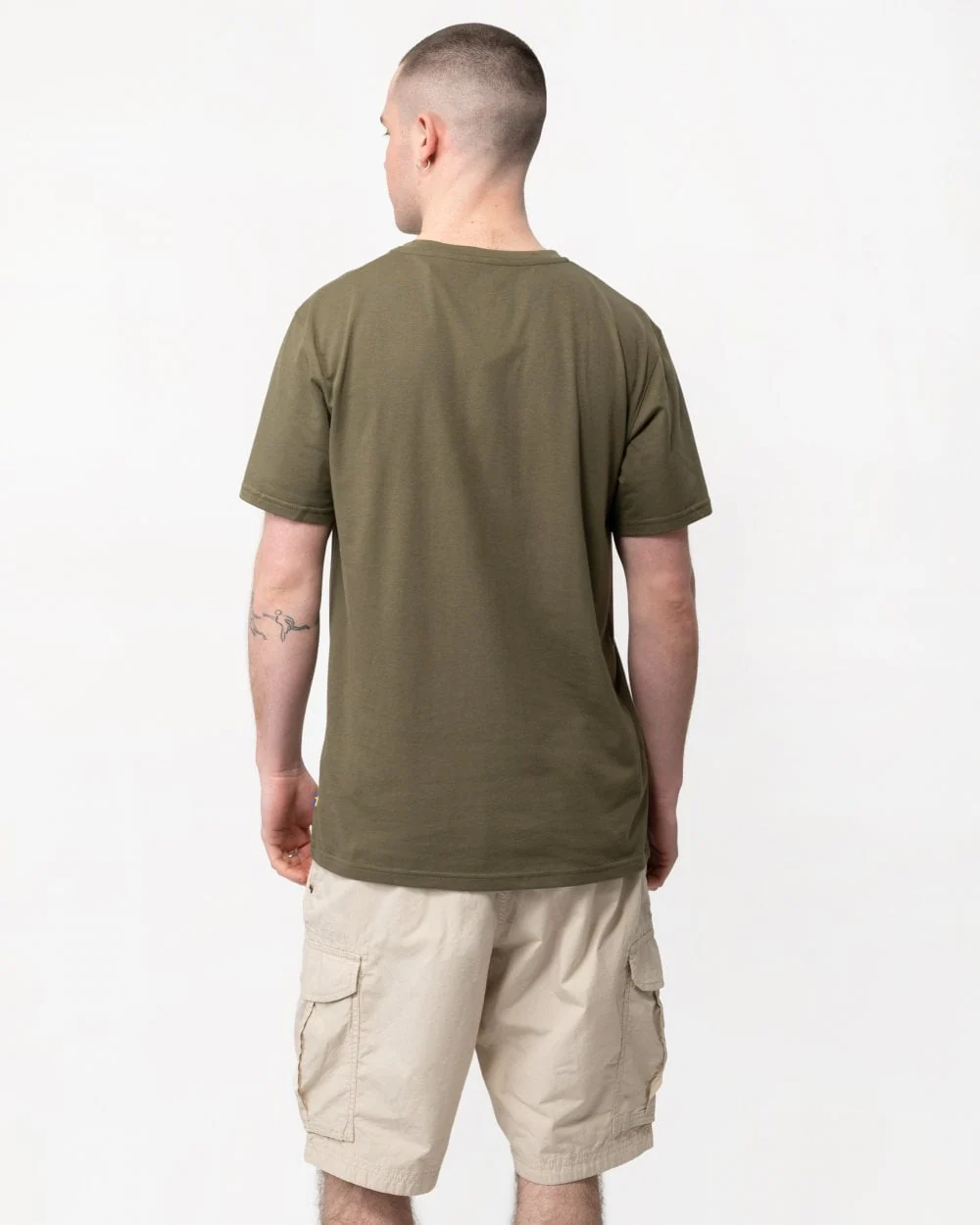 Fjallraven Logo Mens T-Shirt - Laurel Green 625 - Image 4