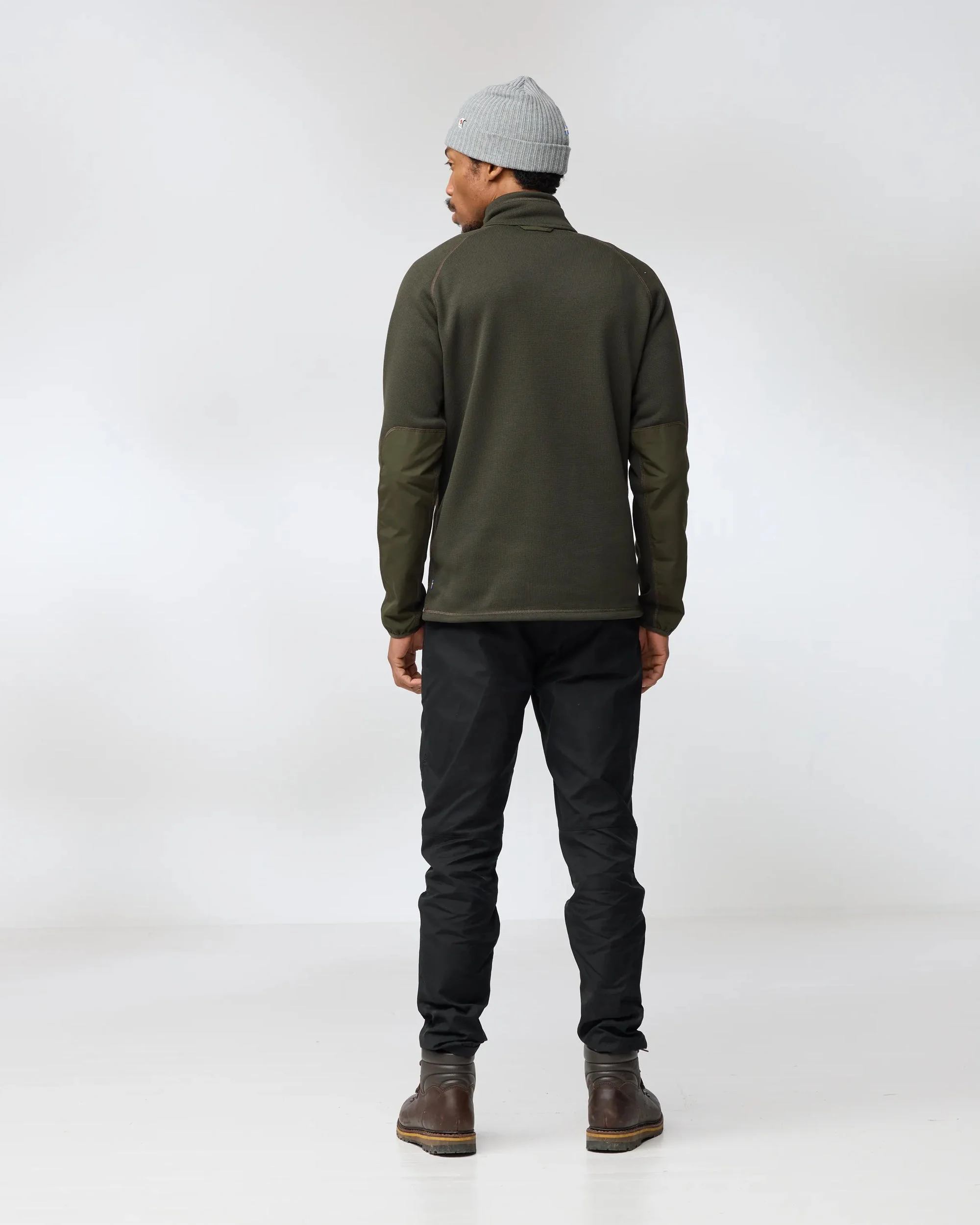 Fjallraven Ovik Mens Half Zip Fleece - Deep Forest 662 - Image 4