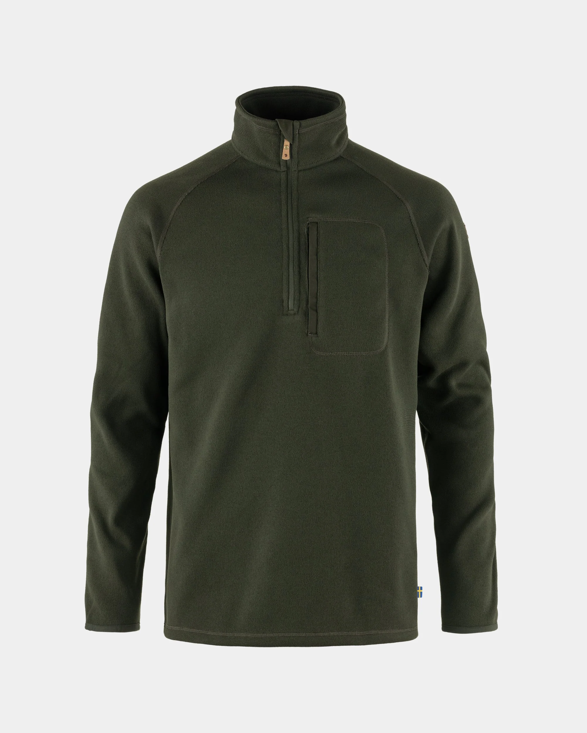 Fjallraven Ovik Mens Half Zip Fleece - Deep Forest 662 - Image 7