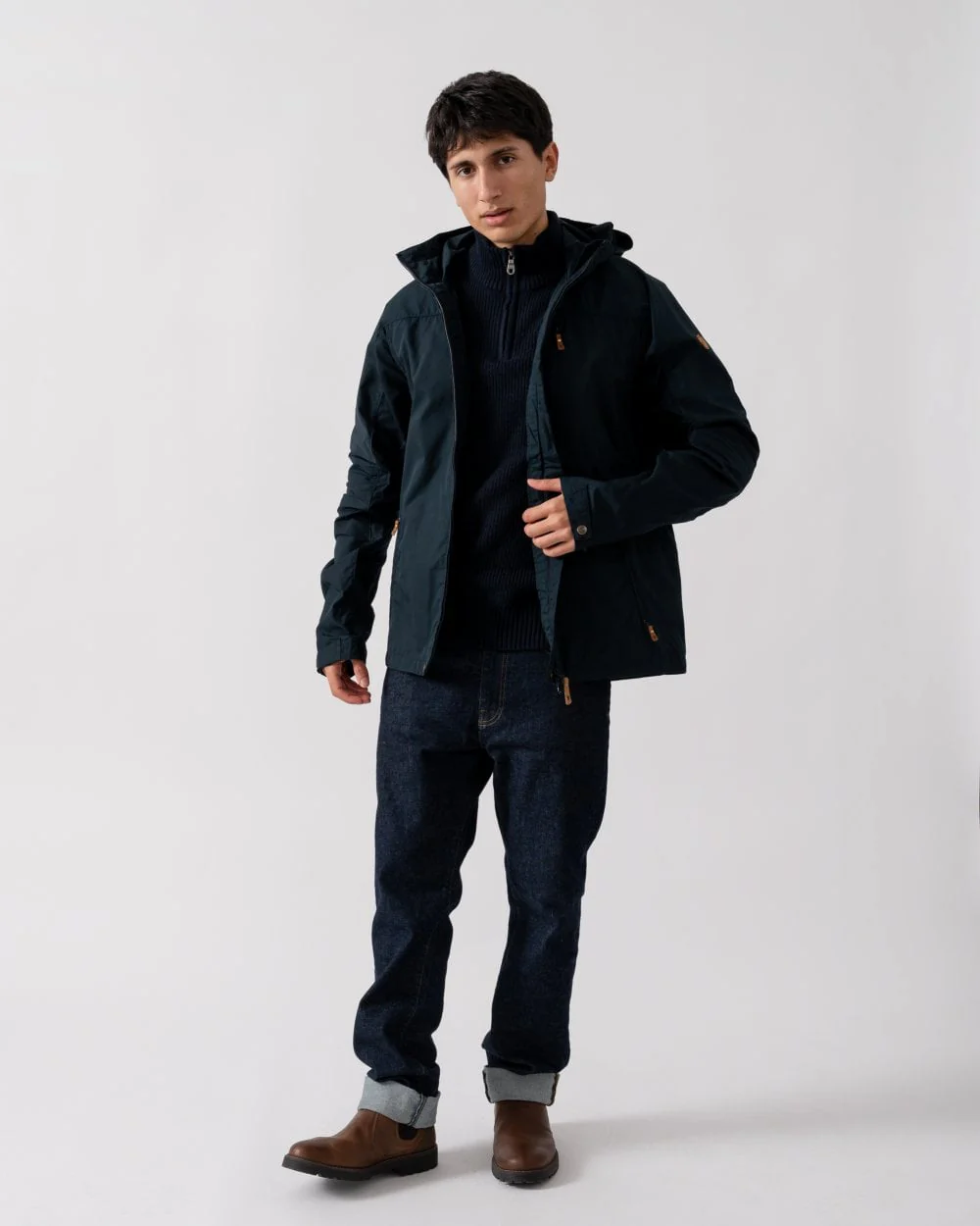 Fjallraven Sten Mens Jacket - Dark Navy 555 - Image 3