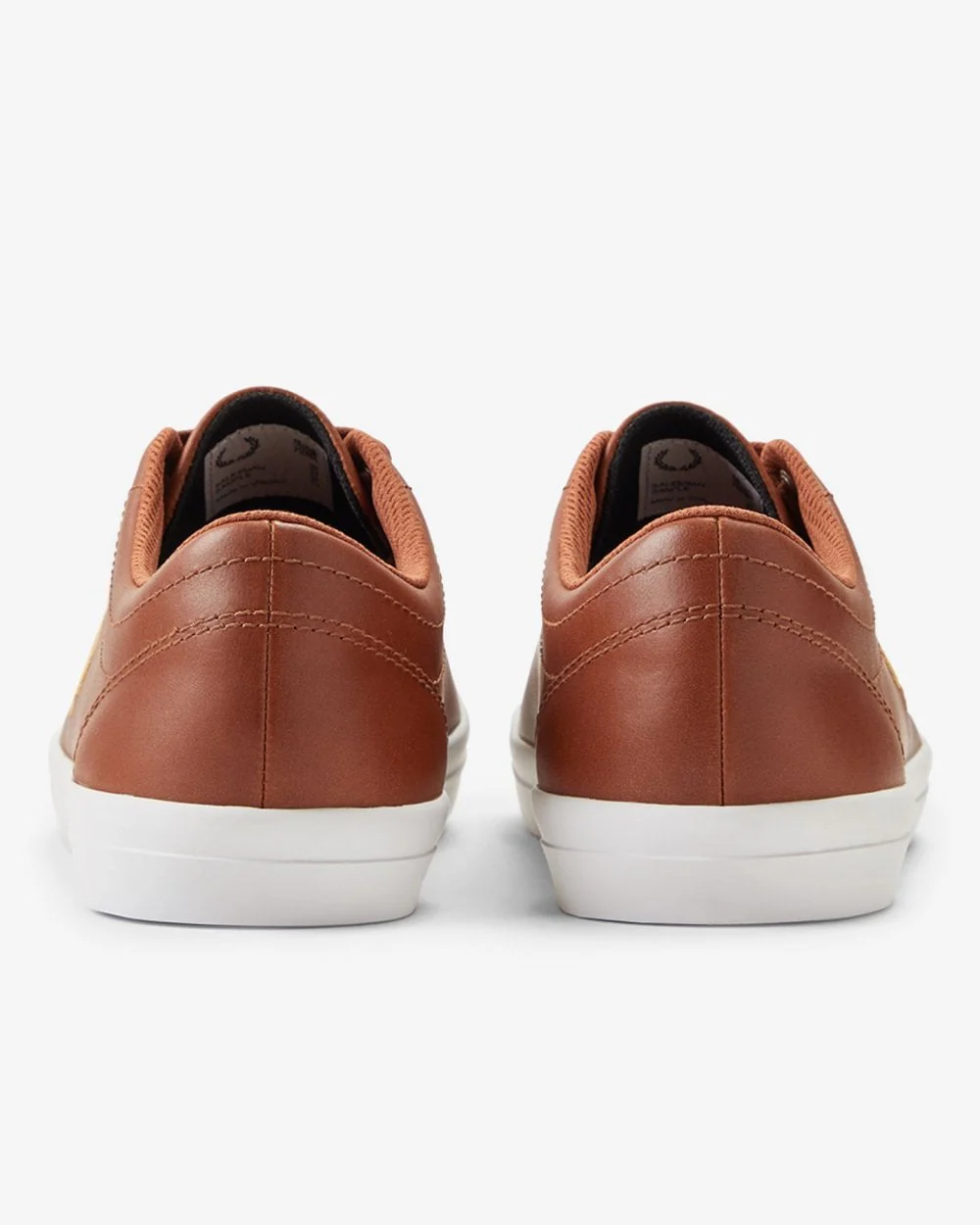 Fred Perry Baseline Mens Leather Trainers - Tan C55 - Image 5