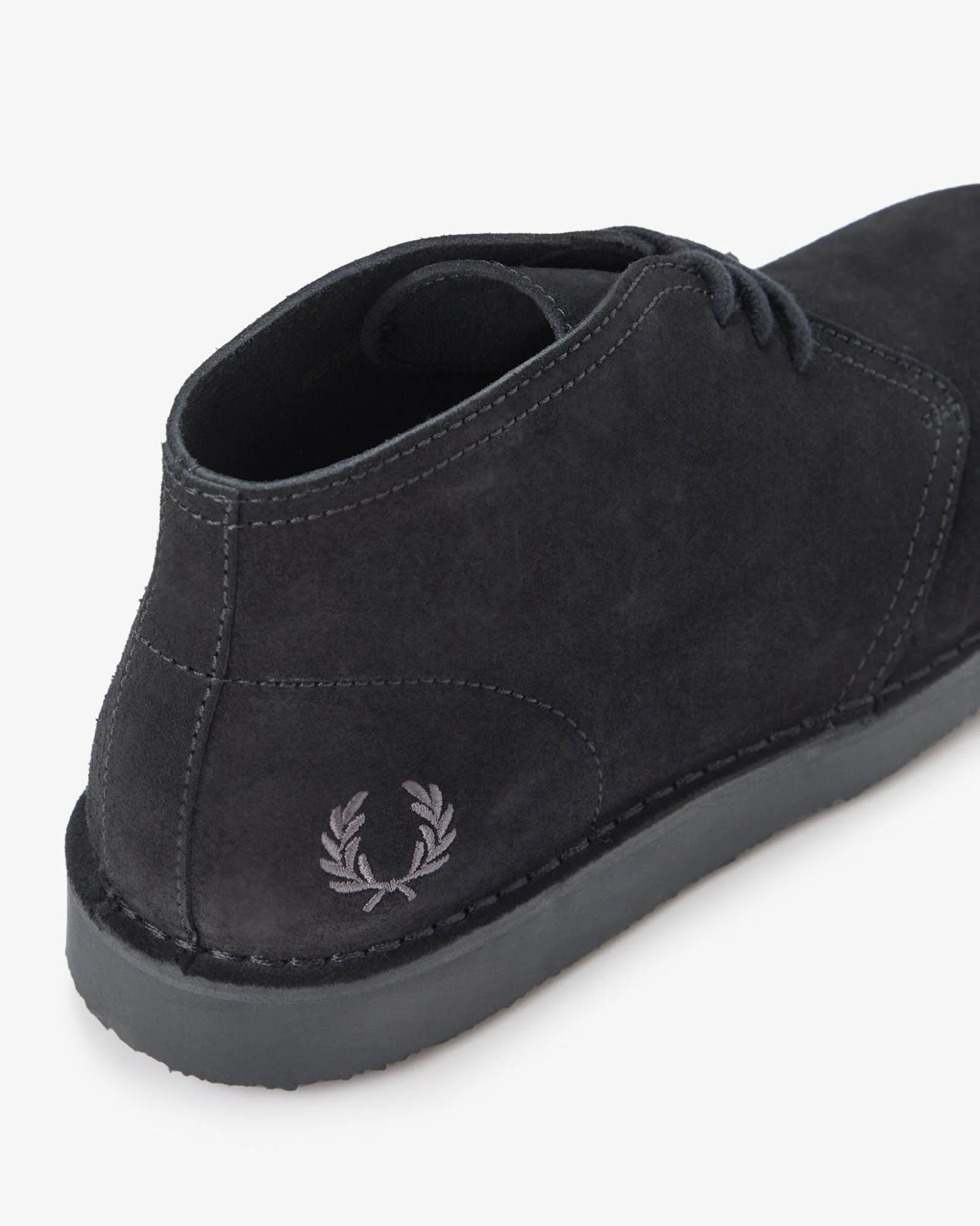 Fred Perry Hawley Suede Mens Desert Boots - Black 220 - Image 2