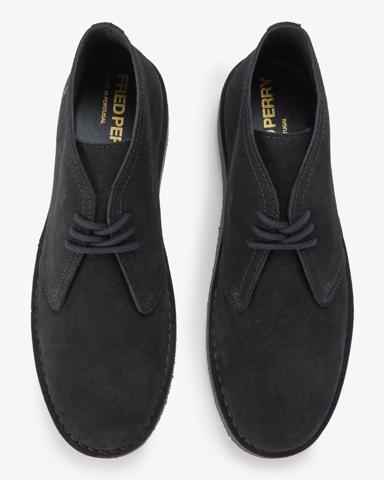 Fred Perry Hawley Suede Mens Desert Boots - Black 220 - Image 6
