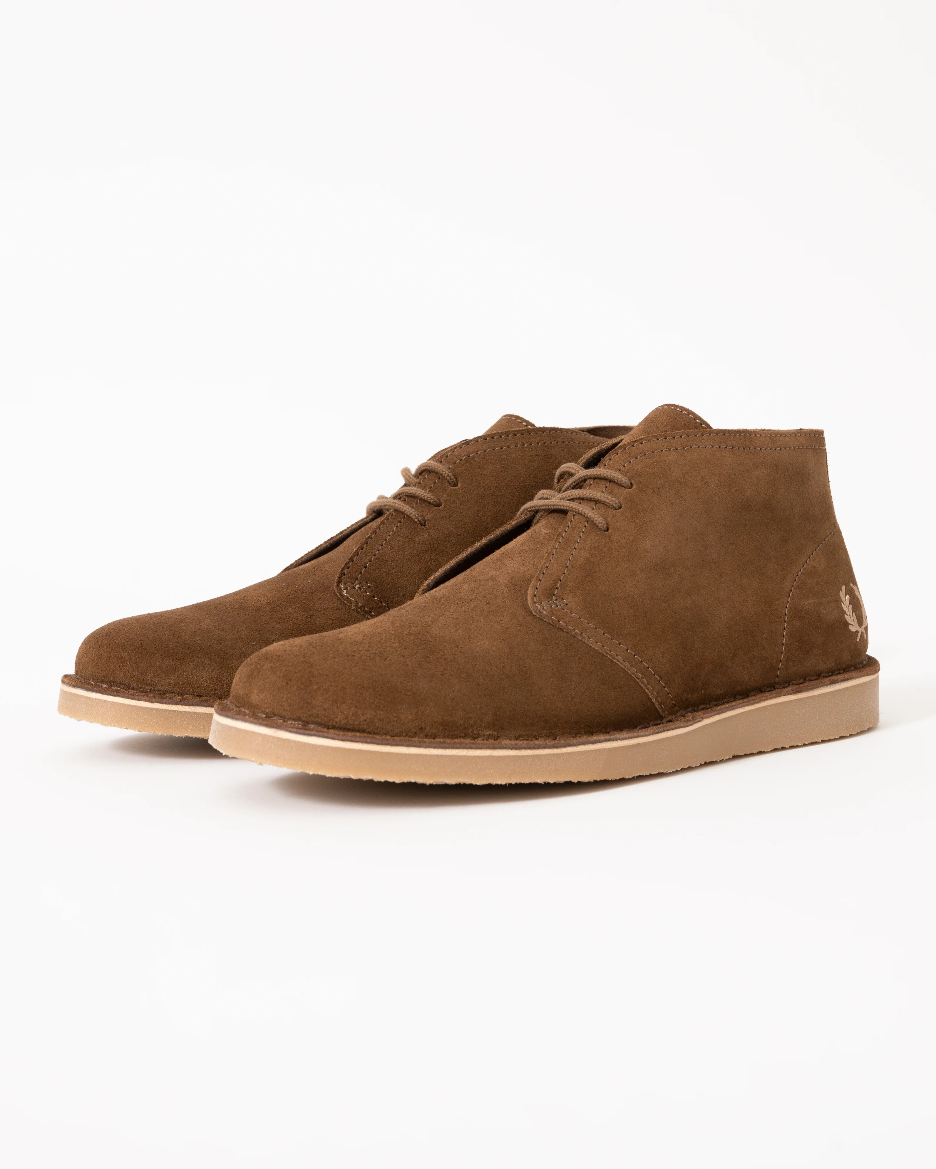 Fred Perry Hawley Suede Mens Desert Boots - Marsh Brown Z24 - Image 3
