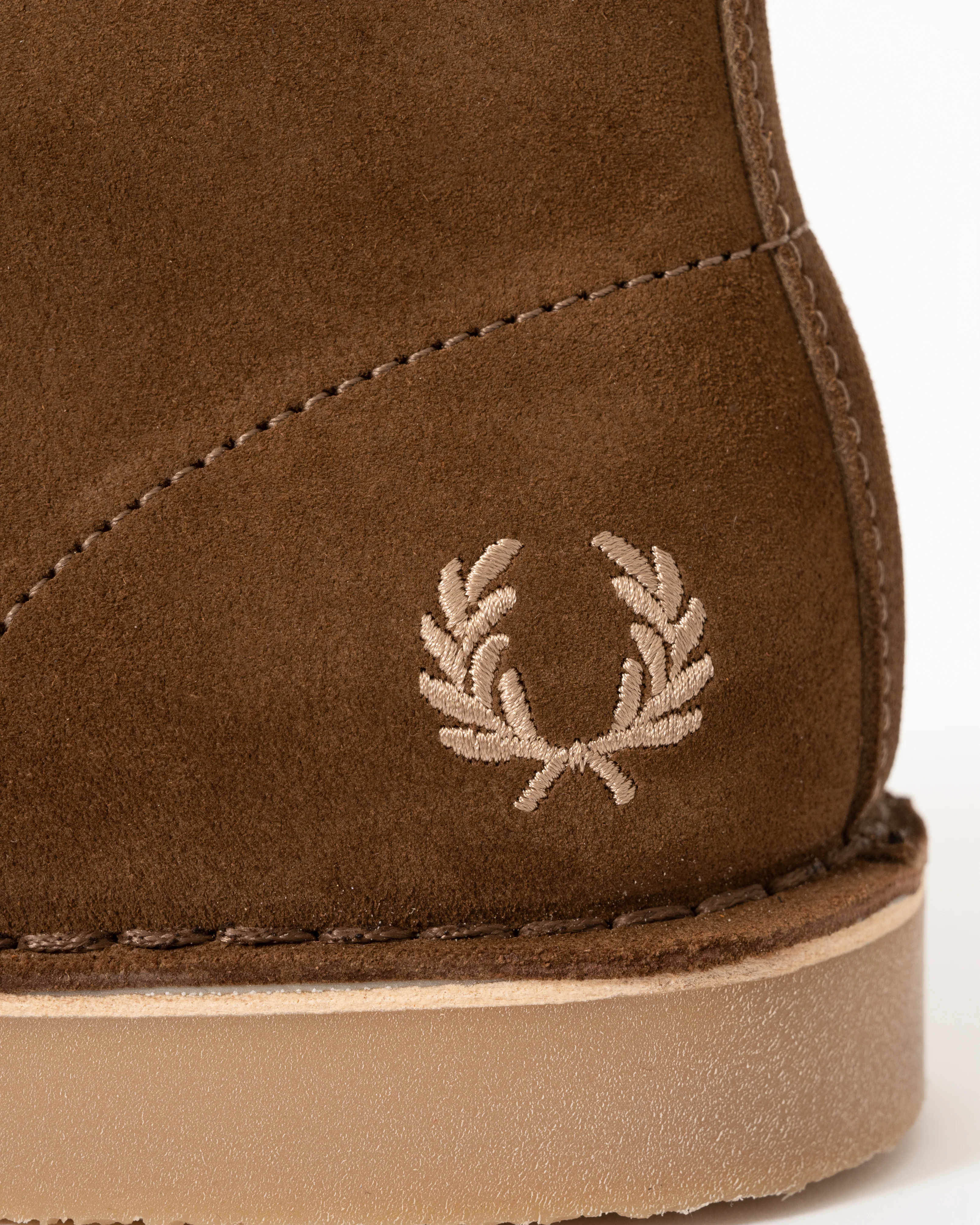 Fred Perry Hawley Suede Mens Desert Boots - Marsh Brown Z24 - Image 6