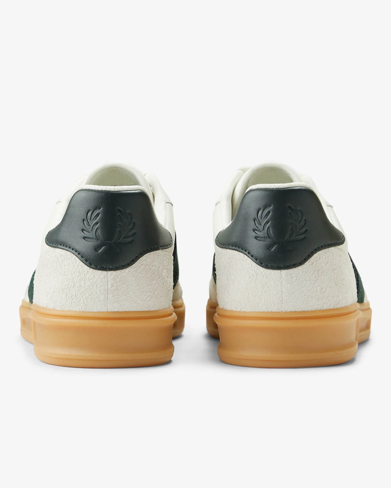 Fred Perry Mens B4 Mens Textured Leather/Suede Trainers - Light Ecru 760 - Image 3