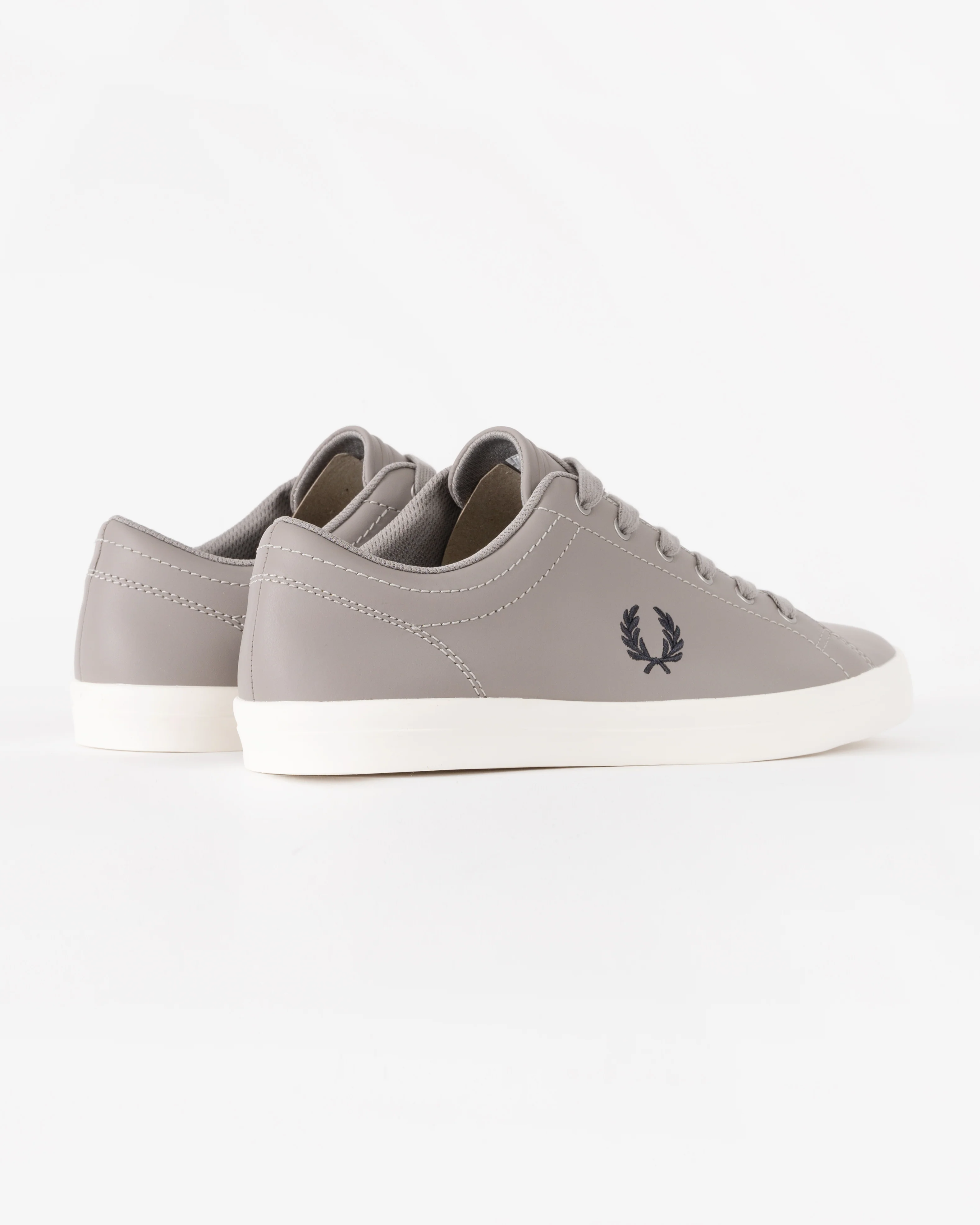 Fred Perry Mens Baseline Leather Trainers - Cloudburst 119 - Image 3