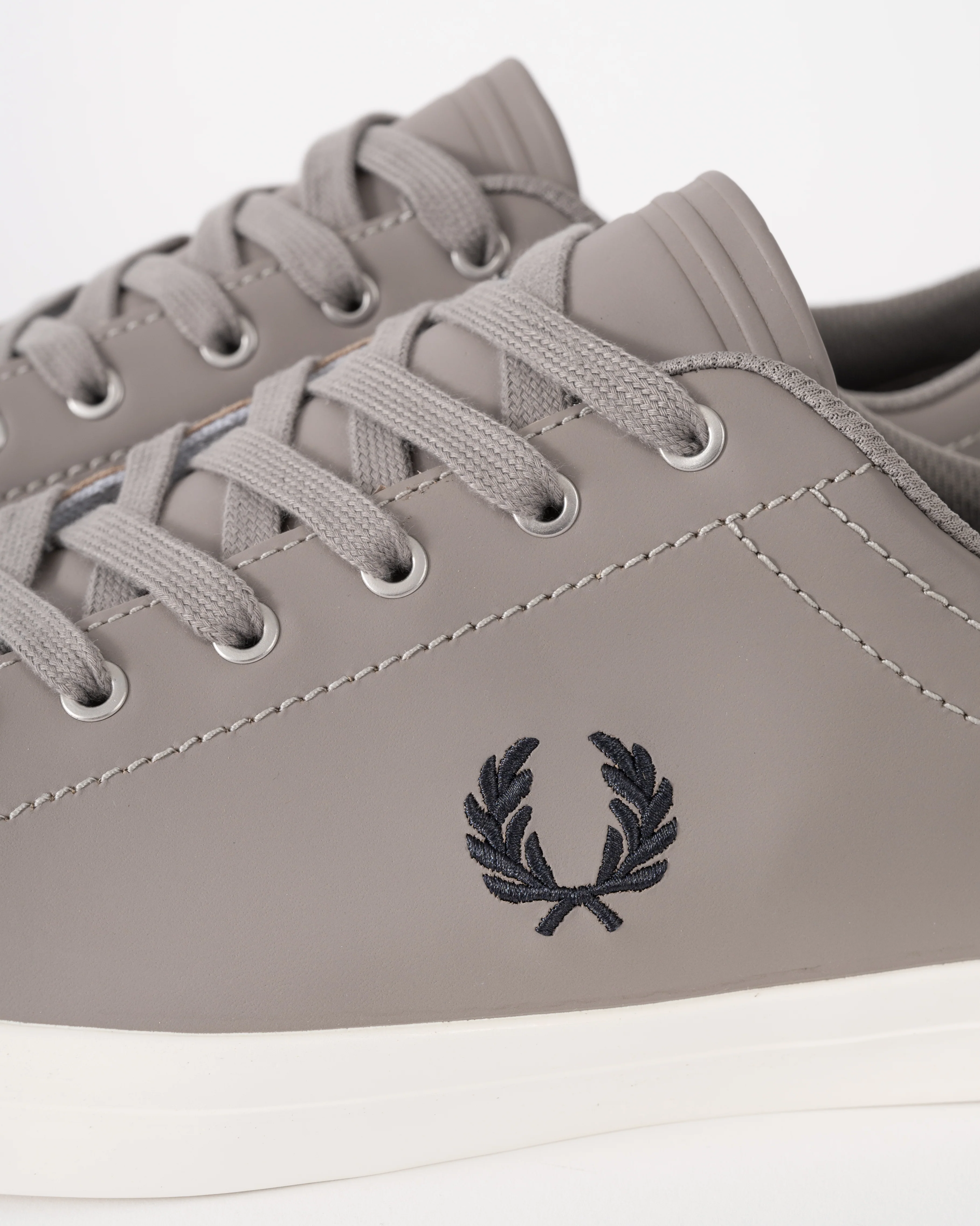 Fred Perry Mens Baseline Leather Trainers - Cloudburst 119 - Image 5