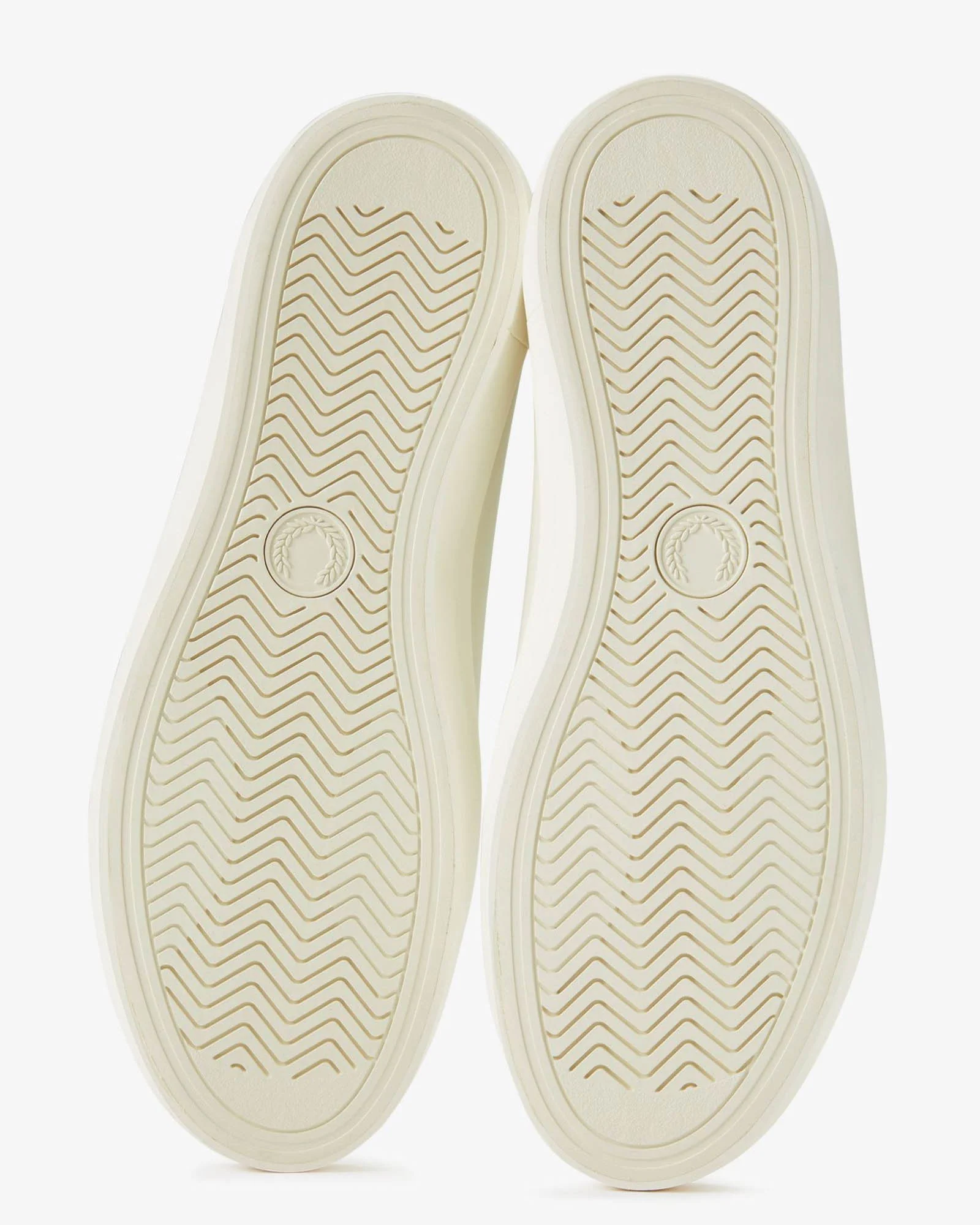 Fred Perry Mens Baseline Leather Trainers - Light Ecru 760 - Image 6