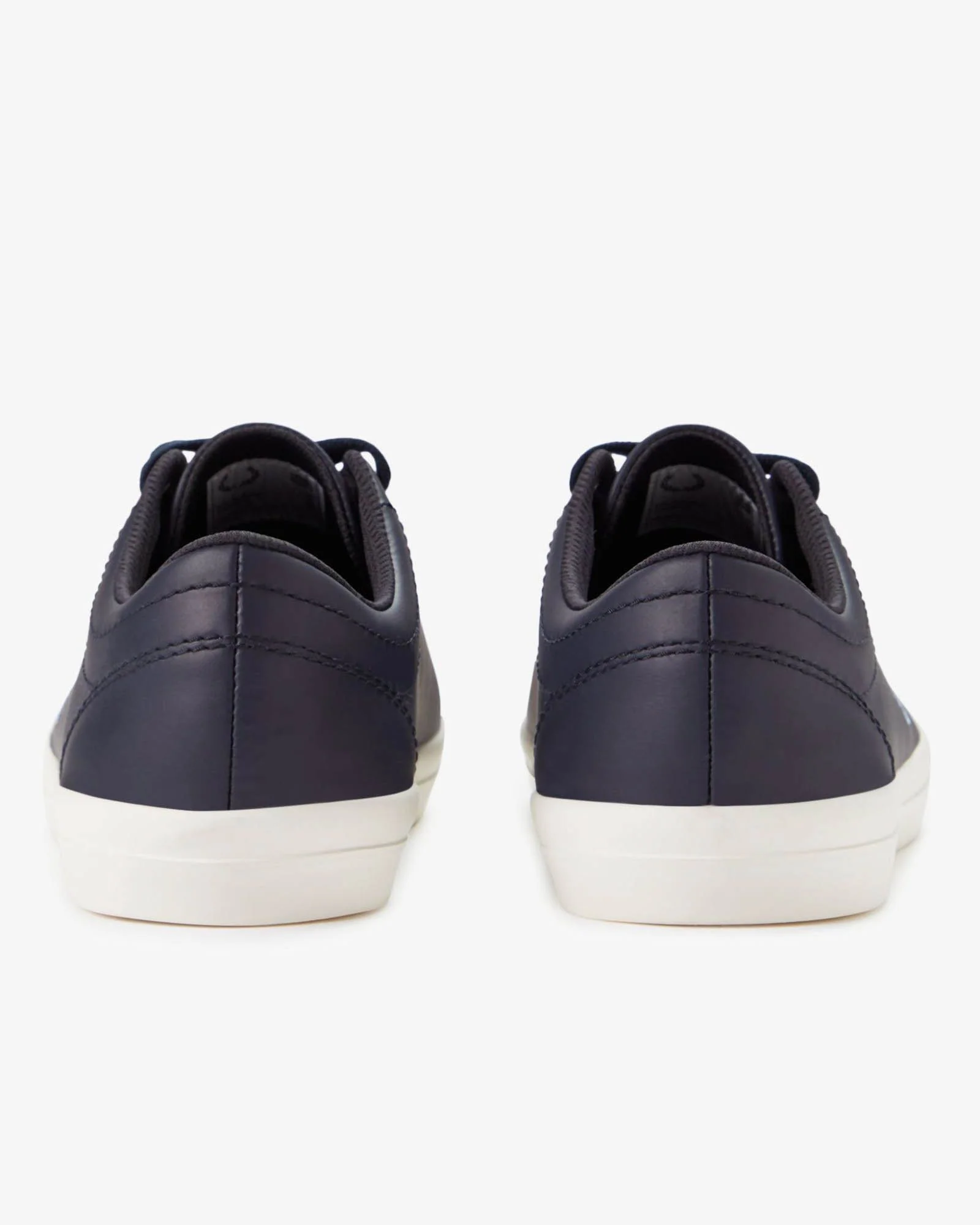 Fred Perry Mens Baseline Leather Trainers - Navy 608 - Image 2