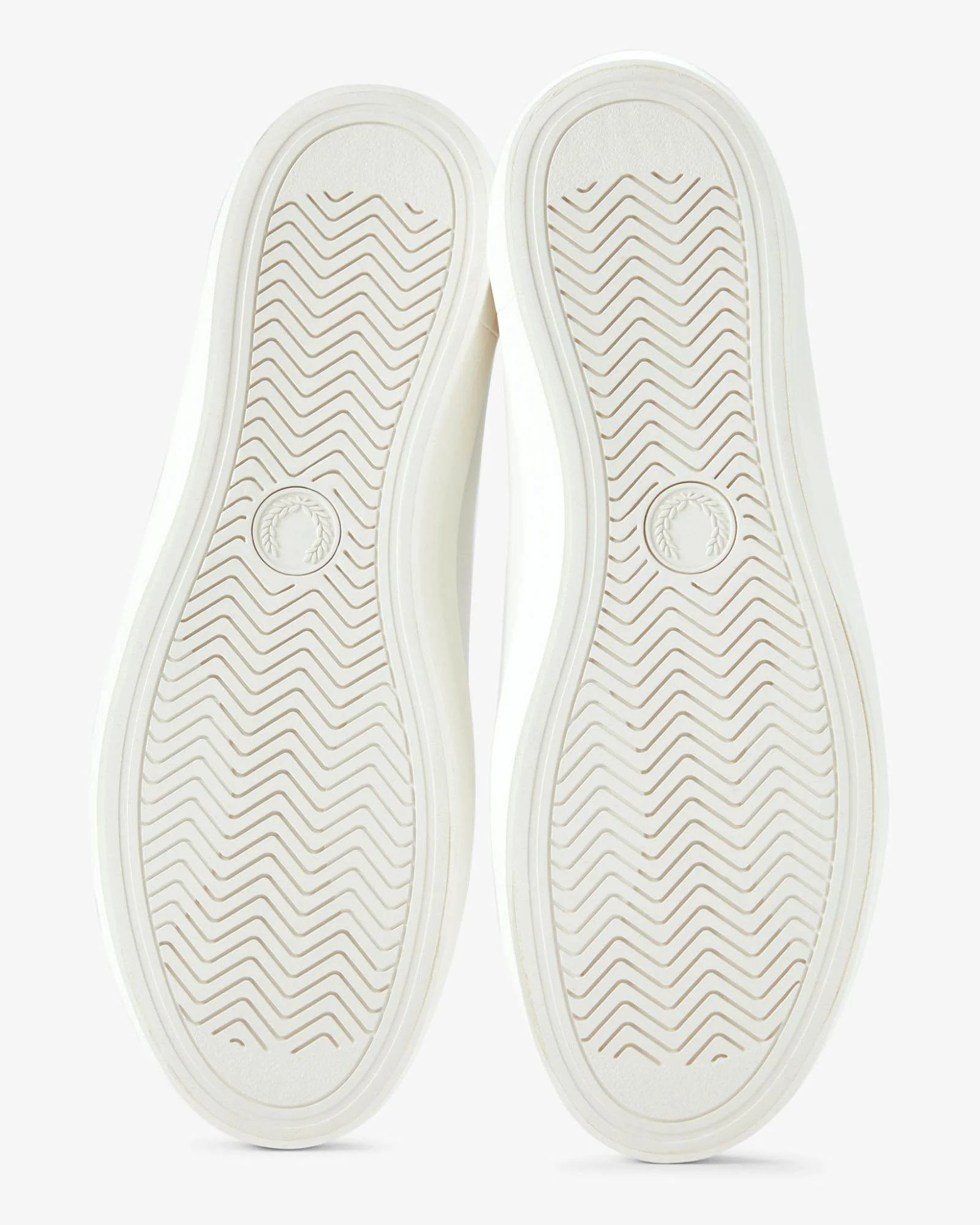 Fred Perry Mens Baseline Leather Trainers - Snow White 303 - Image 4