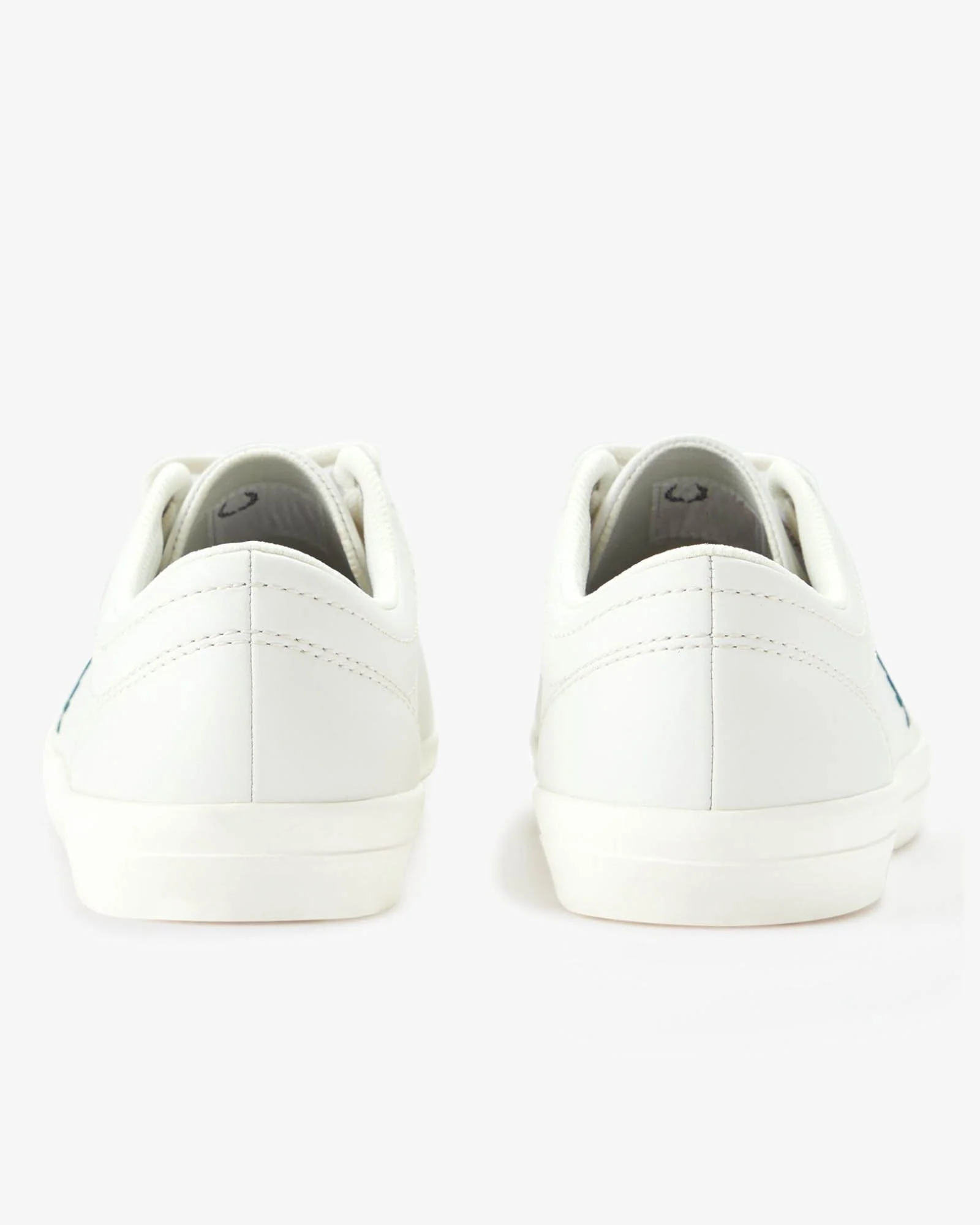 Fred Perry Mens Baseline Leather Trainers - Snow White 303 - Image 5