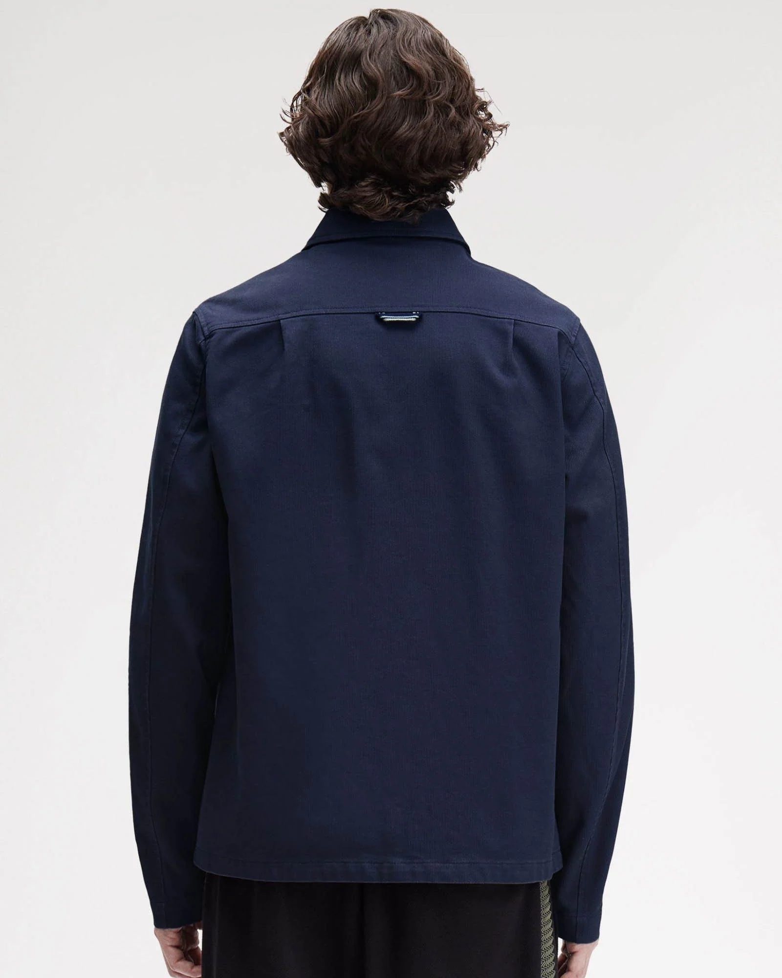 Fred Perry Mens Bedford Cord Overshirt - Dark Airforce 738 - Image 8