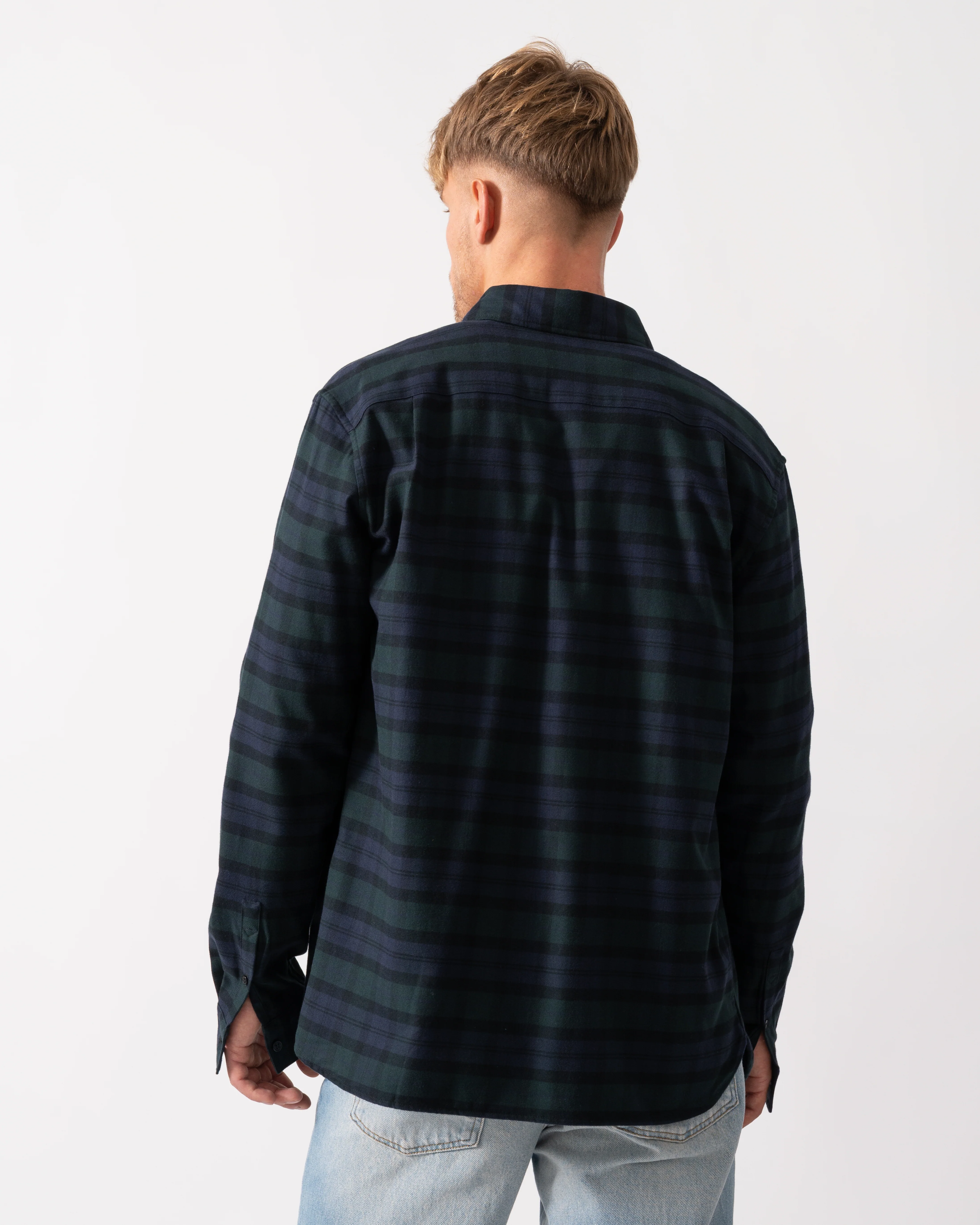 Fred Perry Mens Blackwatch Tartan Brushed Twill Shirt - Blackwatch Tartan 37A - Image 4