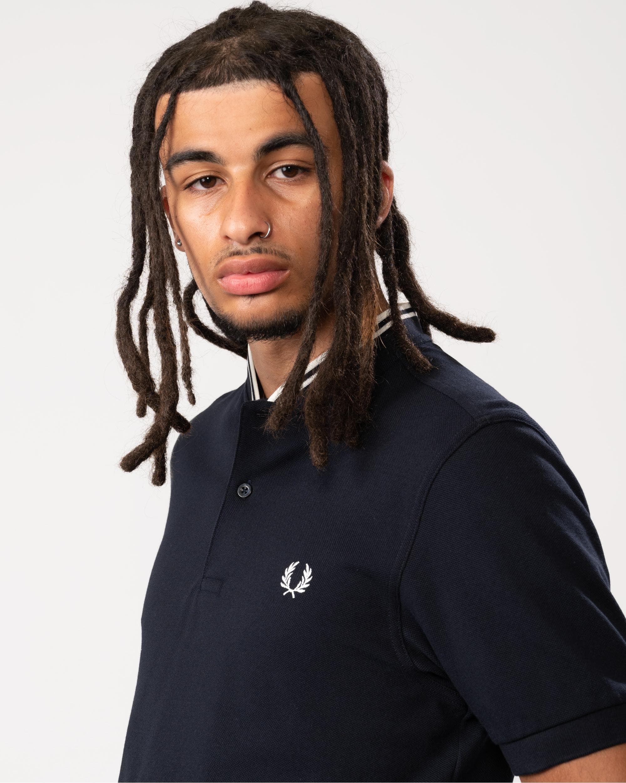 Fred Perry Mens Bomber Collar Polo Shirt - Image 2