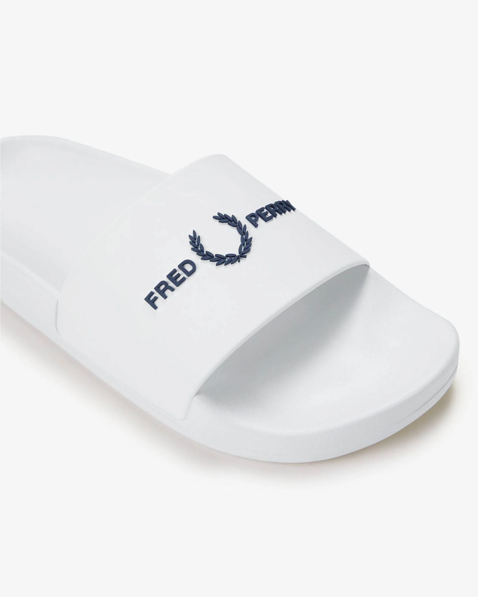 Fred Perry Mens Branded Slider - White/Navy 100 - Image 3