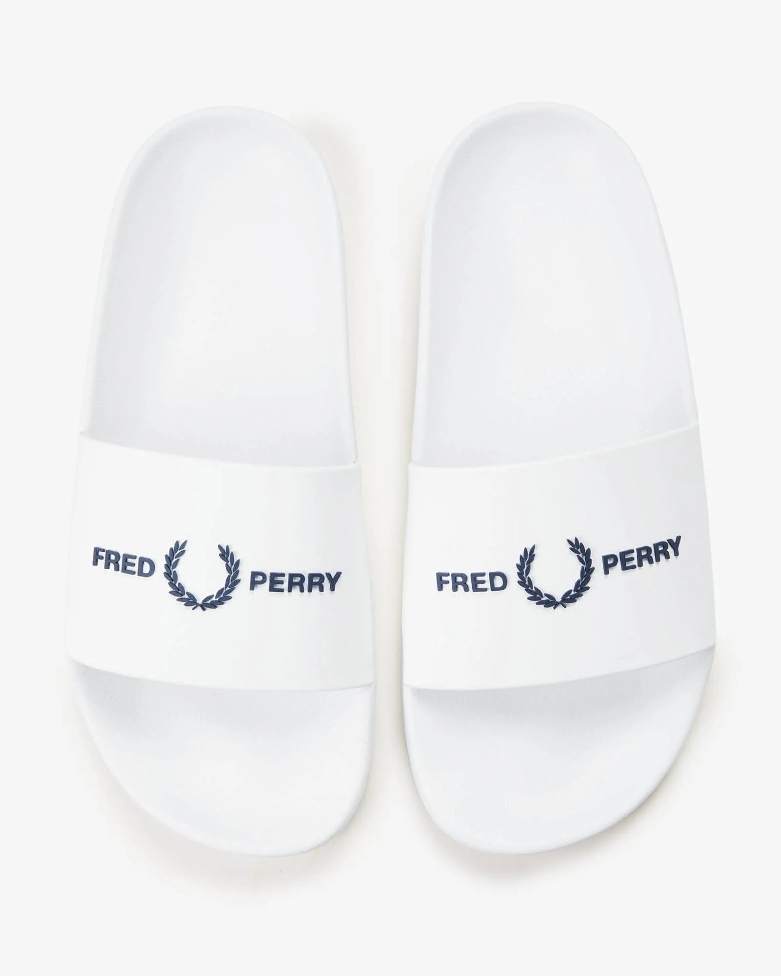 Fred Perry Mens Branded Slider - White/Navy 100 - Image 6