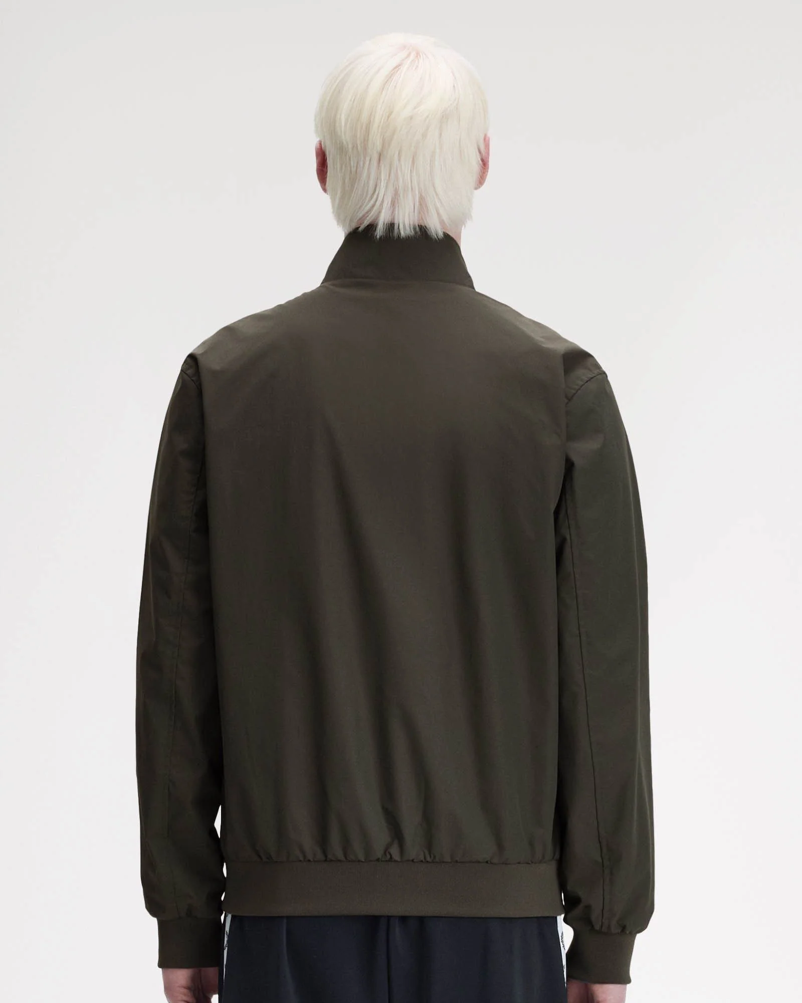 Fred Perry Mens Brentham Jacket - Field Green/Black U70 - Image 7