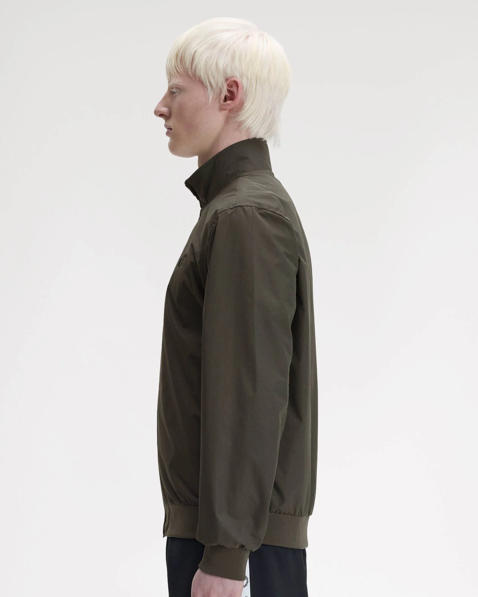 Fred Perry Mens Brentham Jacket - Field Green/Black U70 - Image 8
