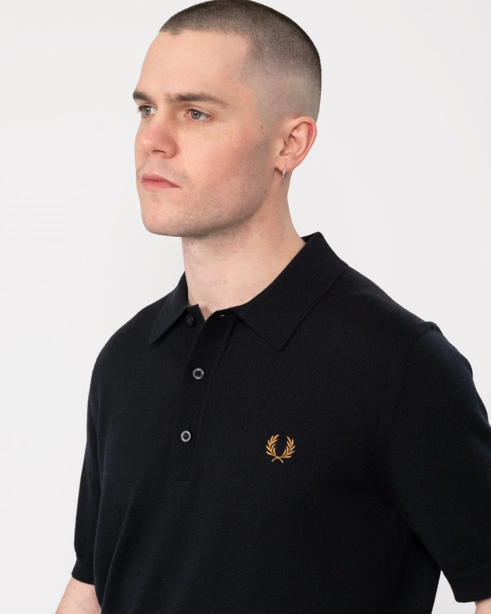 Fred Perry Mens Classic Knitted Shirt - Image 2